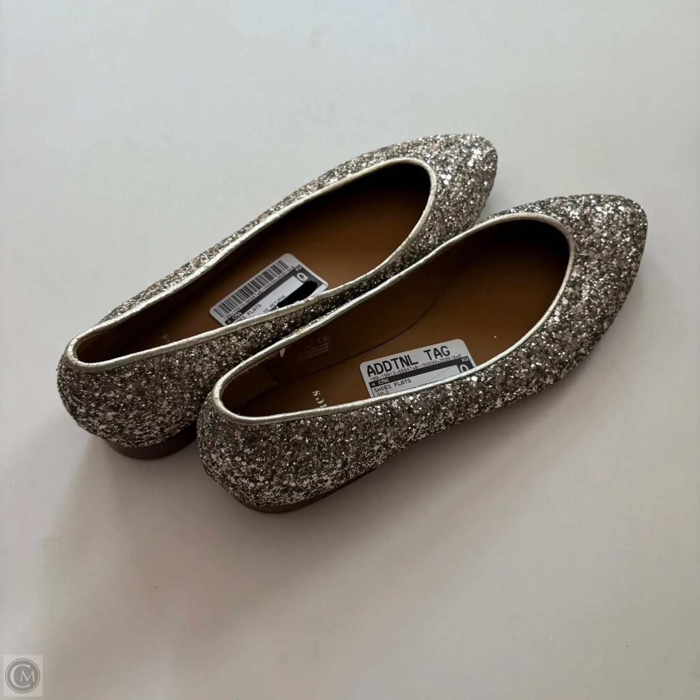 Shoes Flats By Bobbies In Gold, Size: 8.5