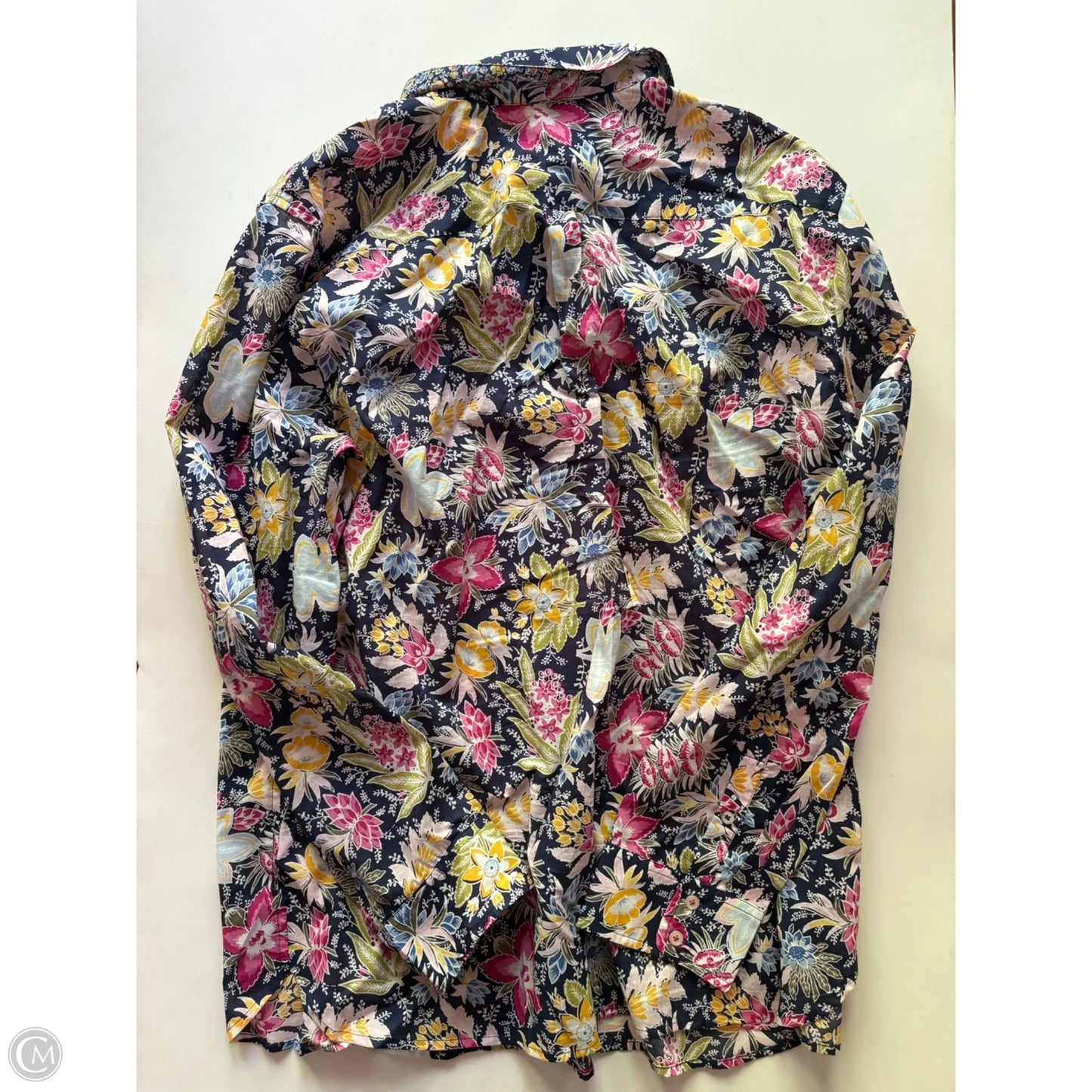 Top Long Sleeve By Talbots In Floral Print, Size: Xl