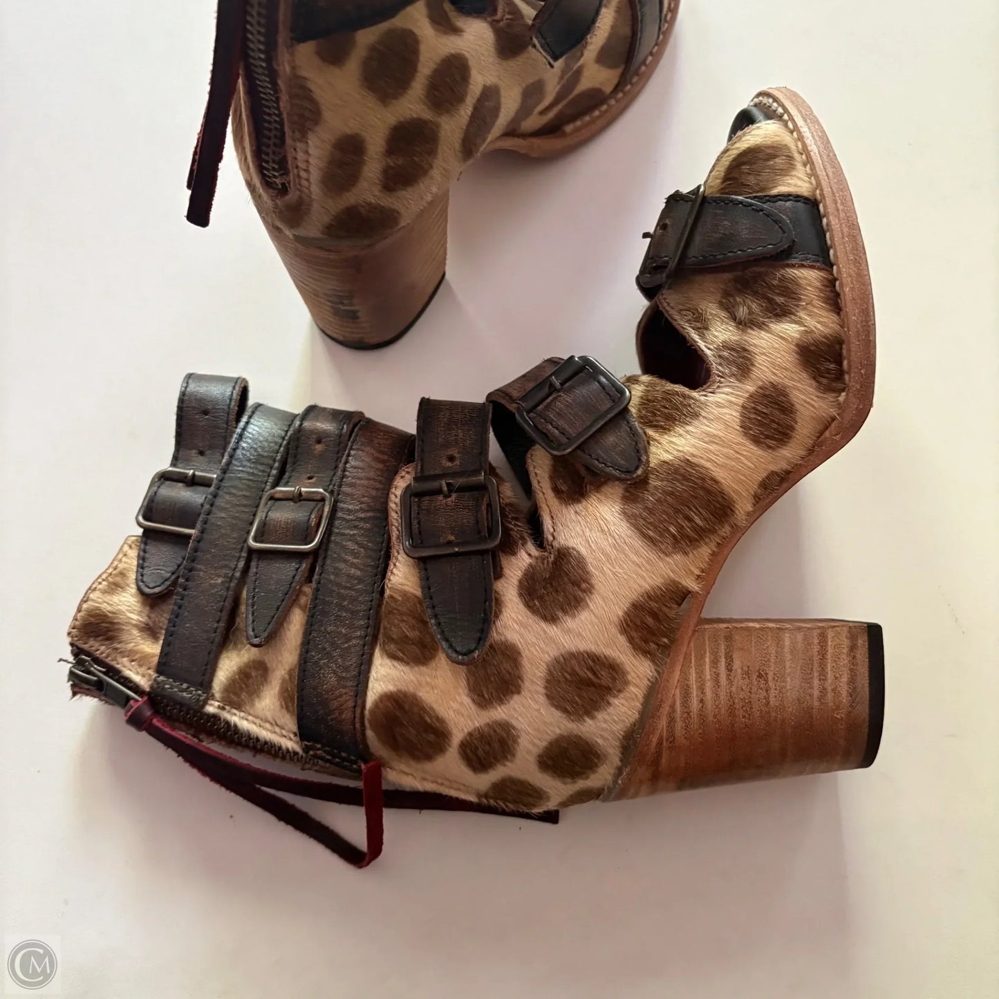 Shoes Heels Block By Freebird In Animal Print, Size: 8