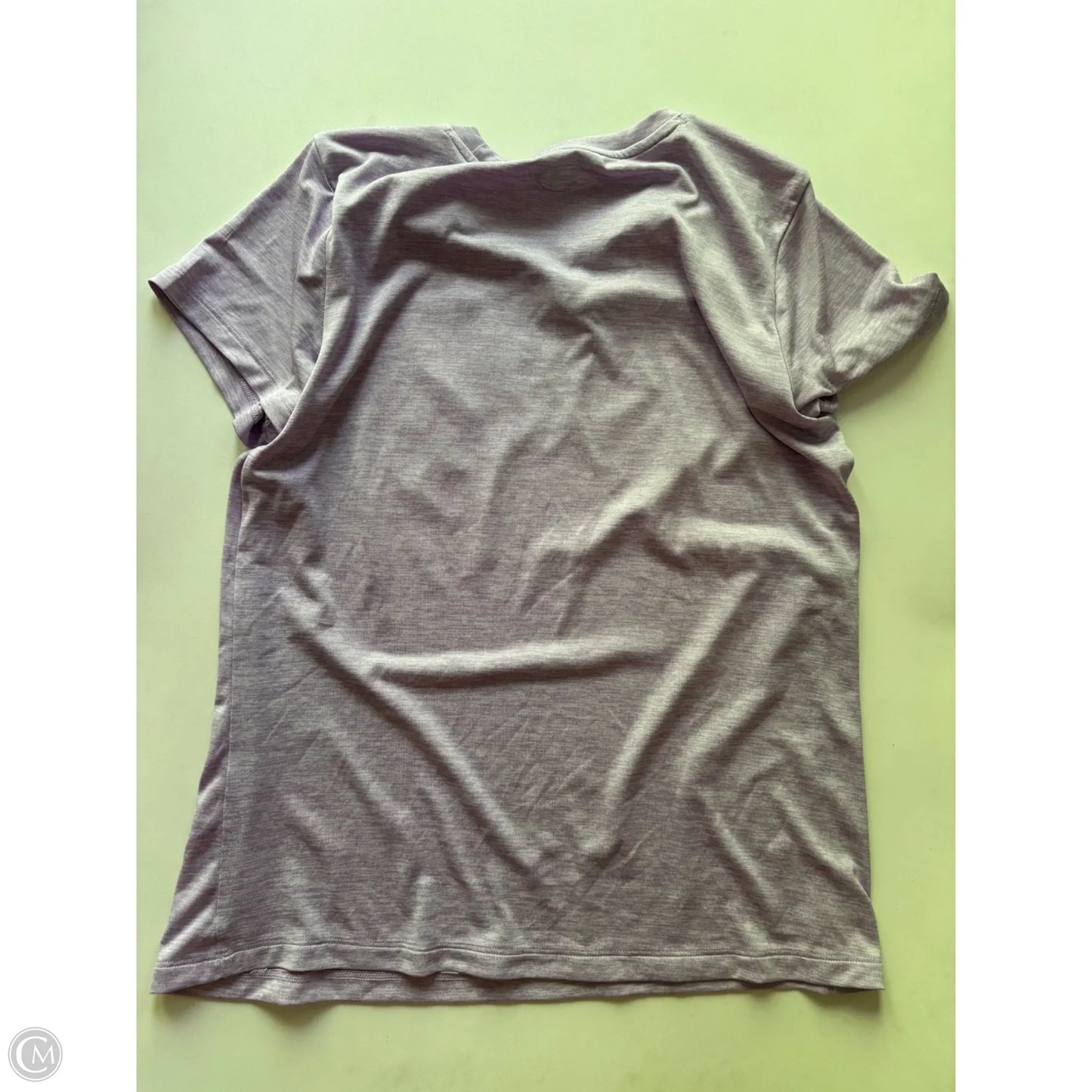 Athletic Top Short Sleeve By Under Armour In Purple, Size: L