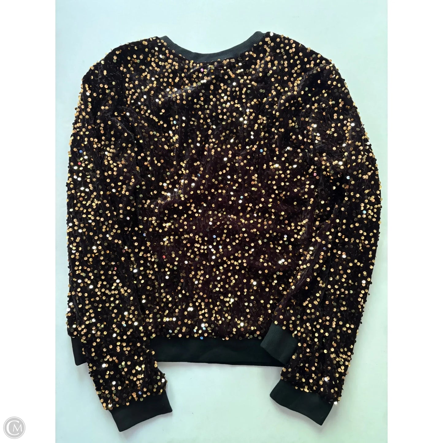 Sweatshirt Crewneck By Vine & Love In Black, Size: L