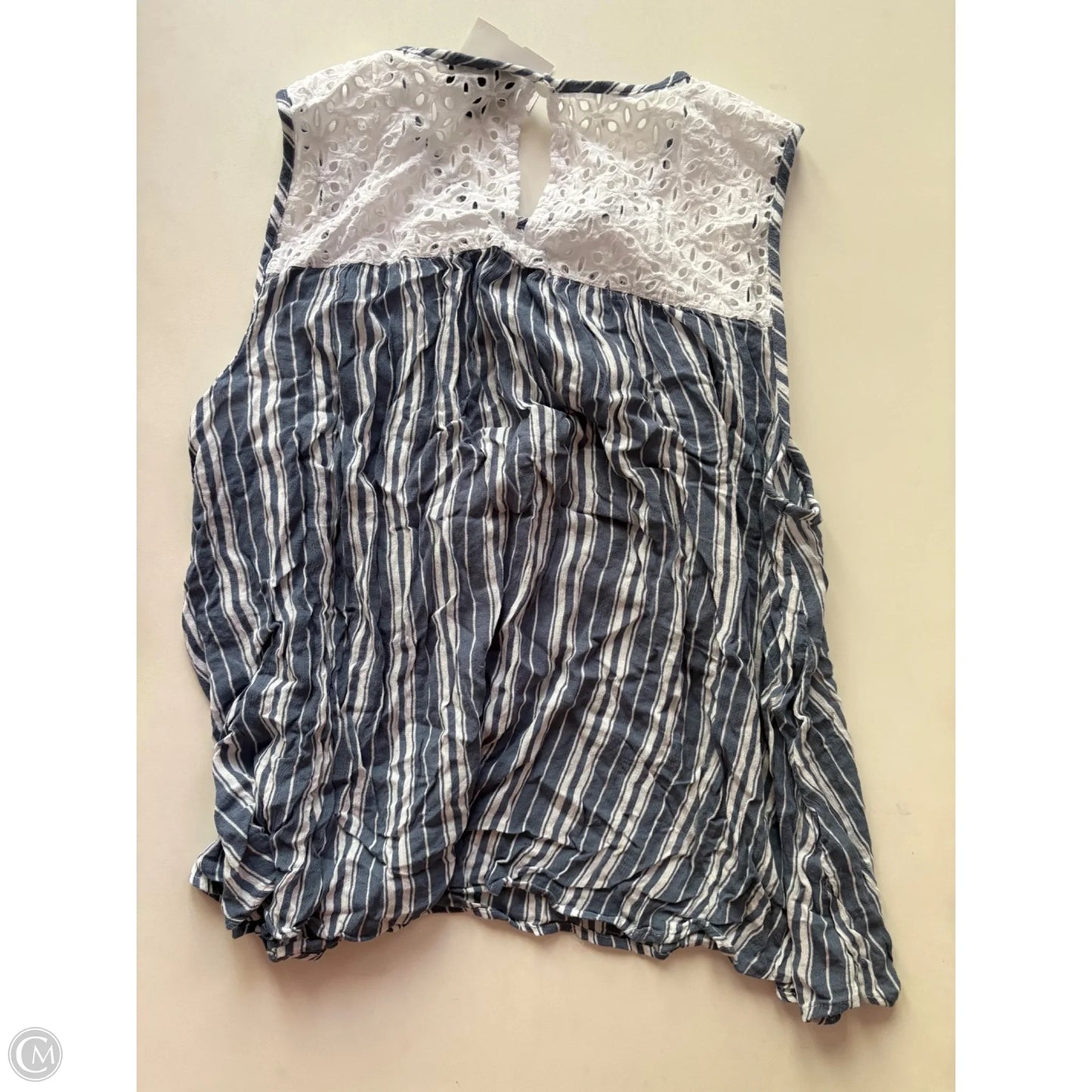 Top Sleeveless By Lane Bryant In Striped Pattern, Size: 1x