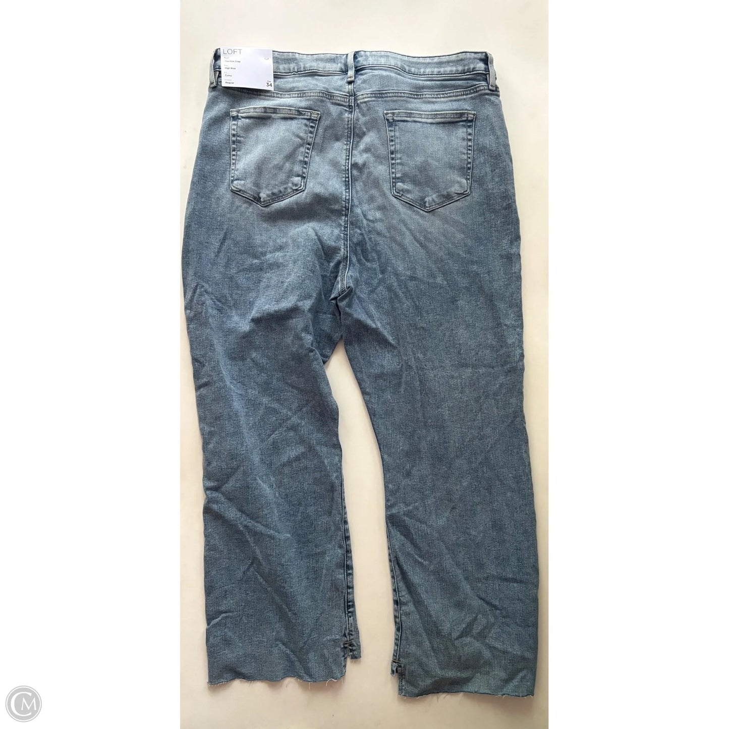 Jeans Cropped By Loft In Blue, Size: 18