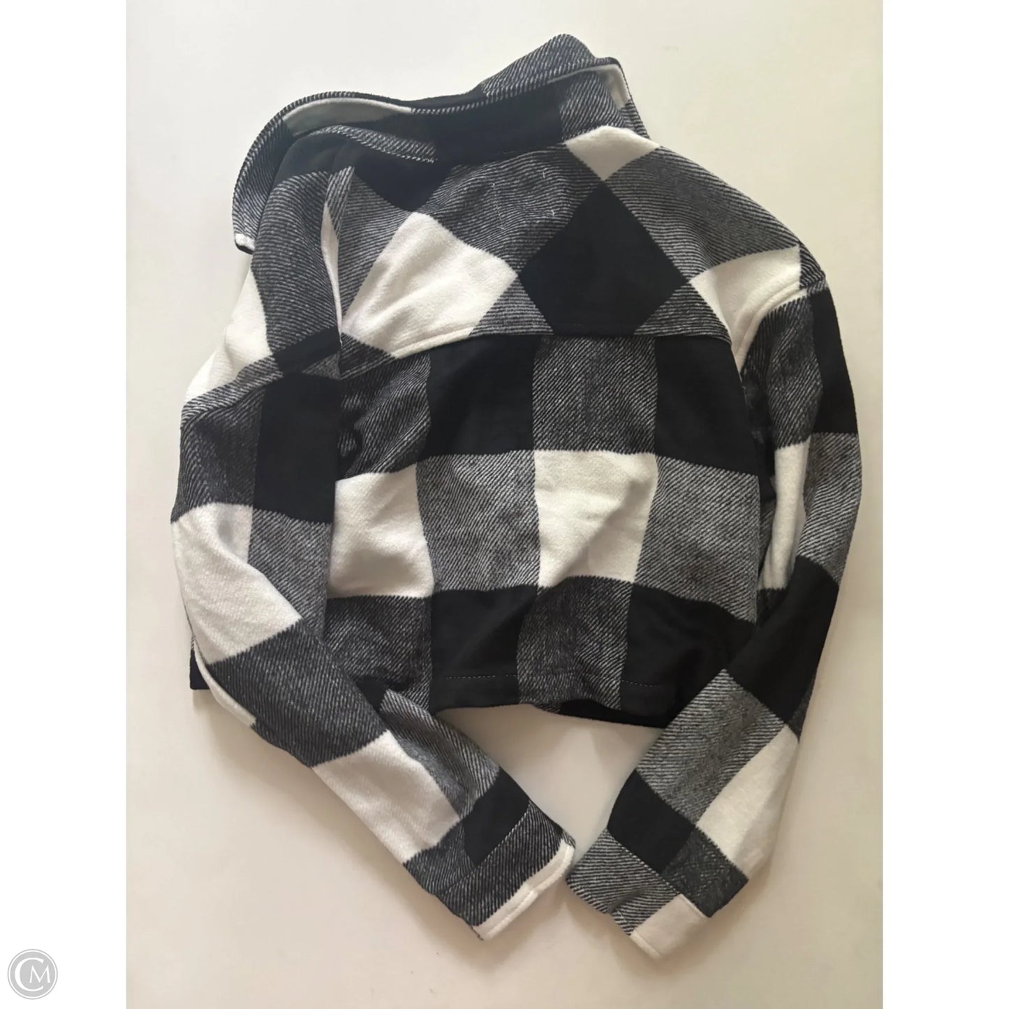 Jacket Fleece By Love Tree In Plaid Pattern, Size: S