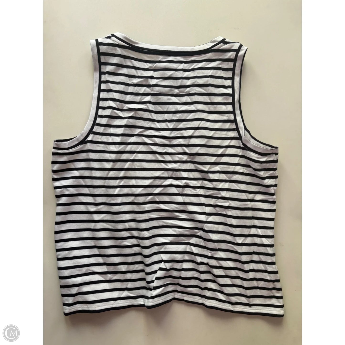 Top Sleeveless By Talbots In Striped Pattern, Size: Xl
