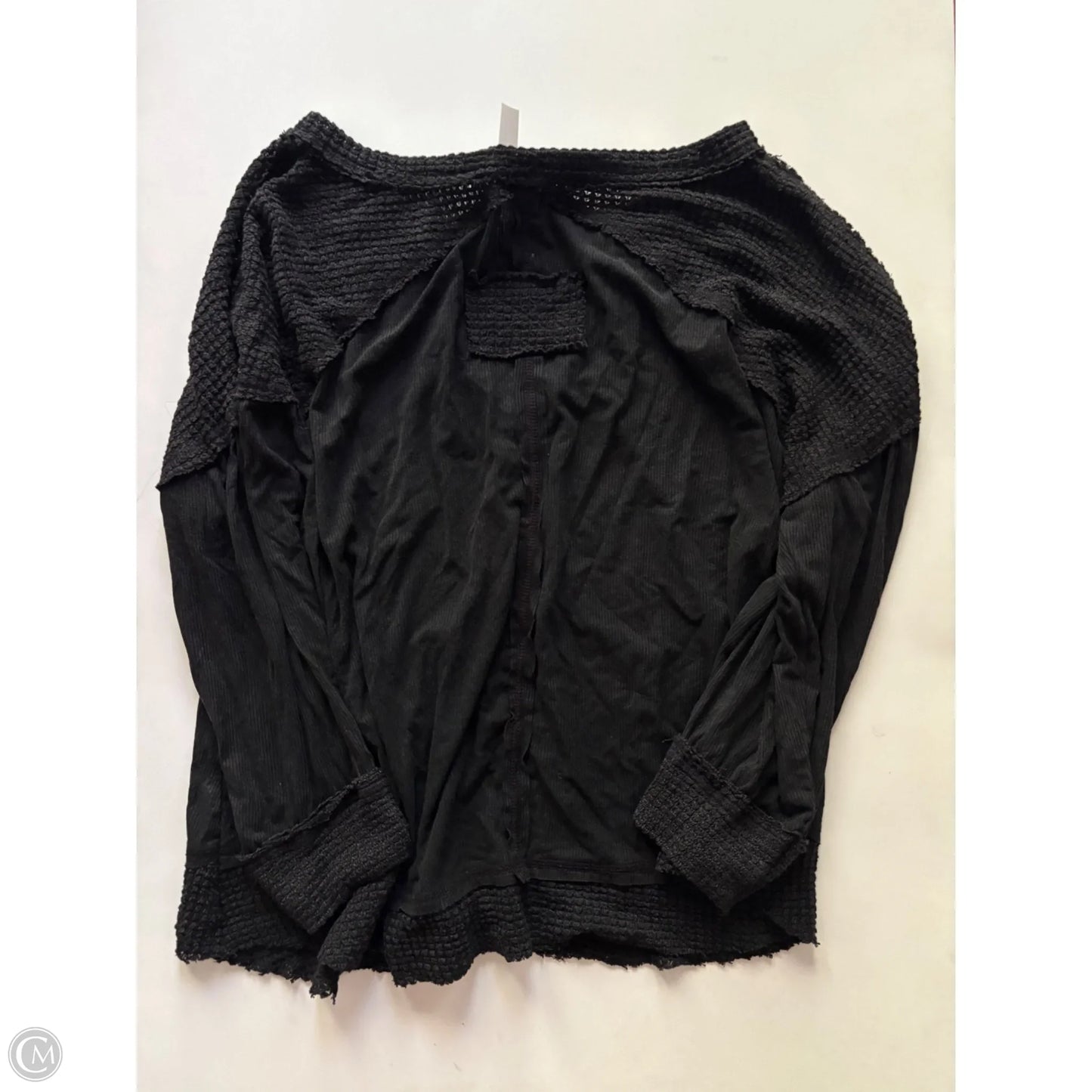 Top Long Sleeve By Pol In Black, Size: S