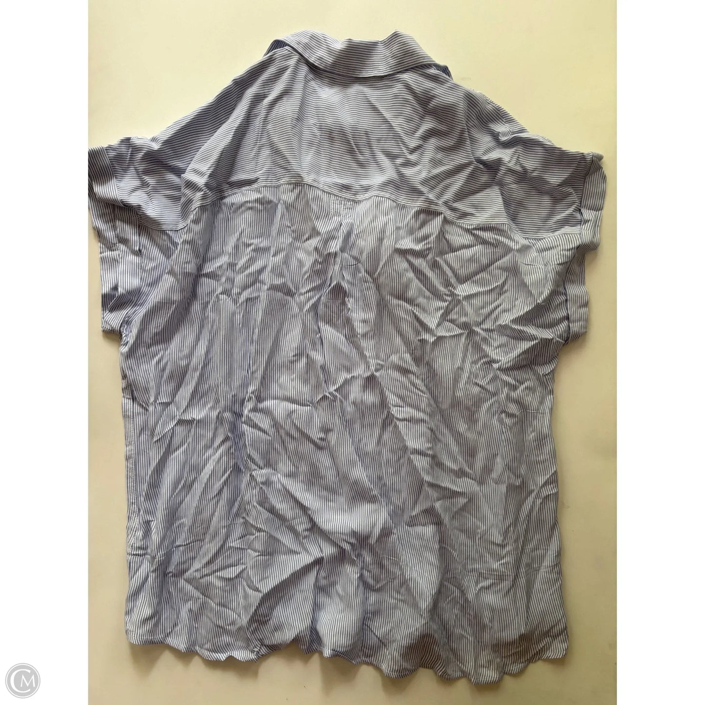 Top Short Sleeve By Cosmic Bleu Love In Striped Pattern, Size: Xl