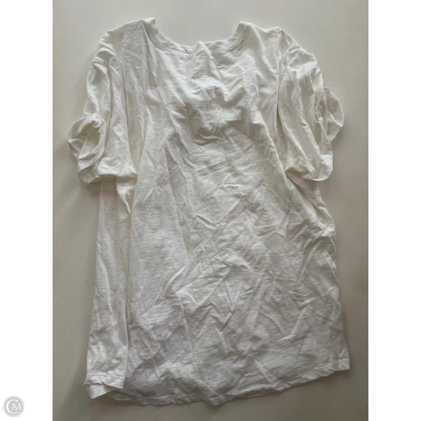 Top Short Sleeve By Ana In White, Size: 2x