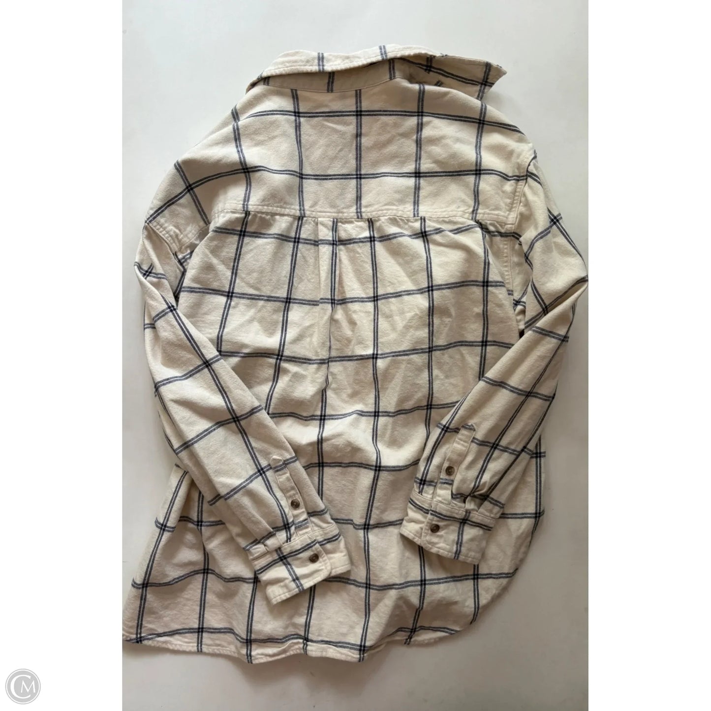 Top Long Sleeve By Universal Thread In Plaid Pattern, Size: 2x