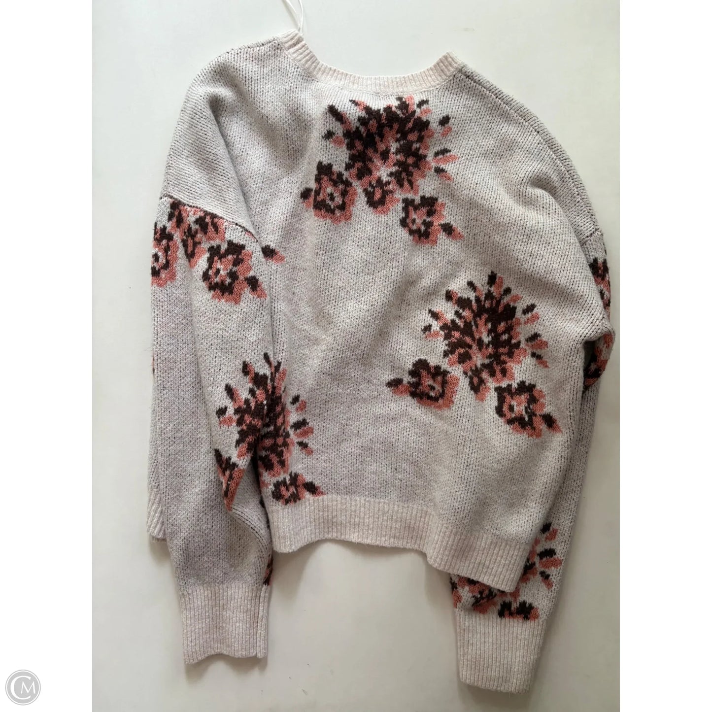 Sweater By Knox Rose In Floral Print, Size: Xl