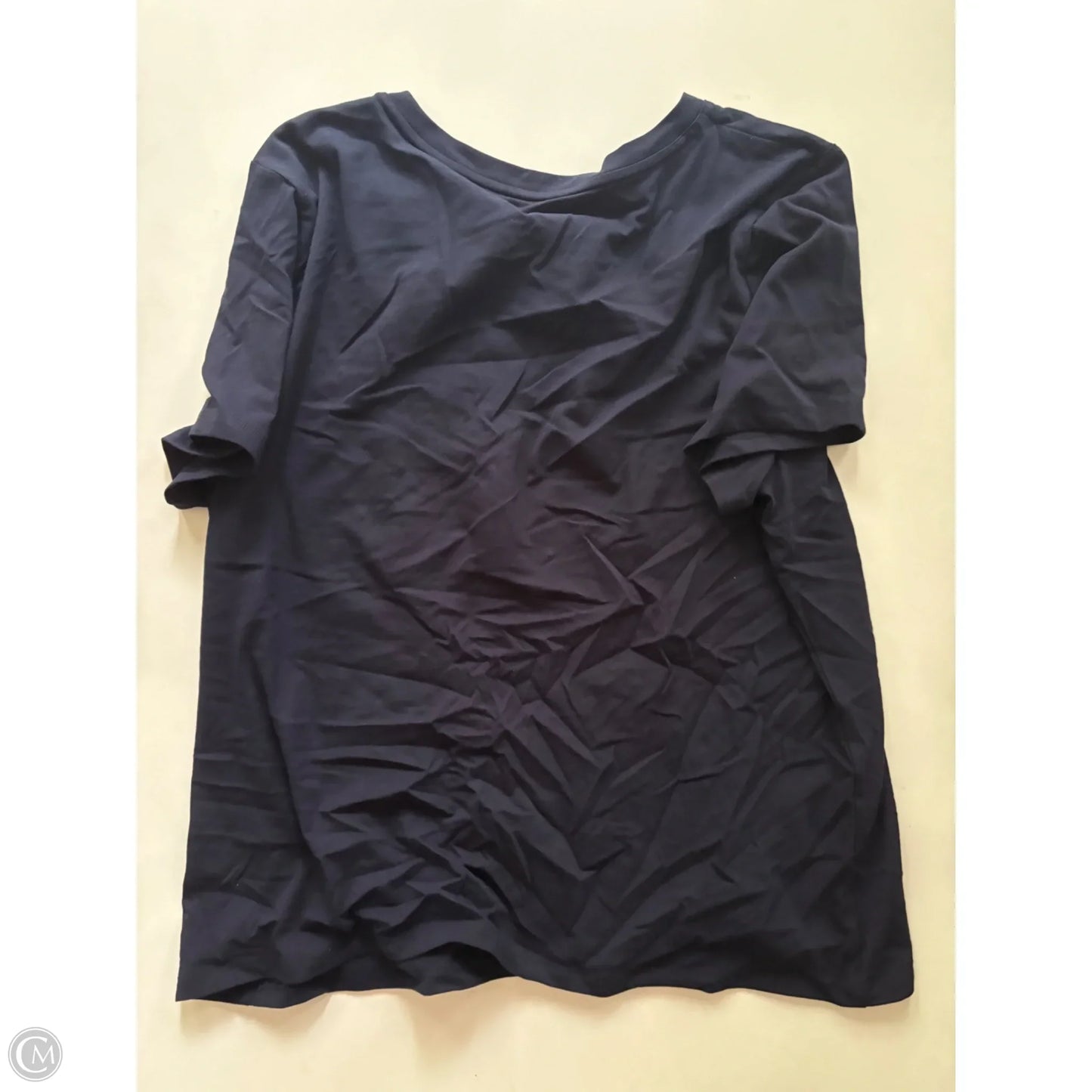 Top Short Sleeve By Talbots In Navy, Size: Xl