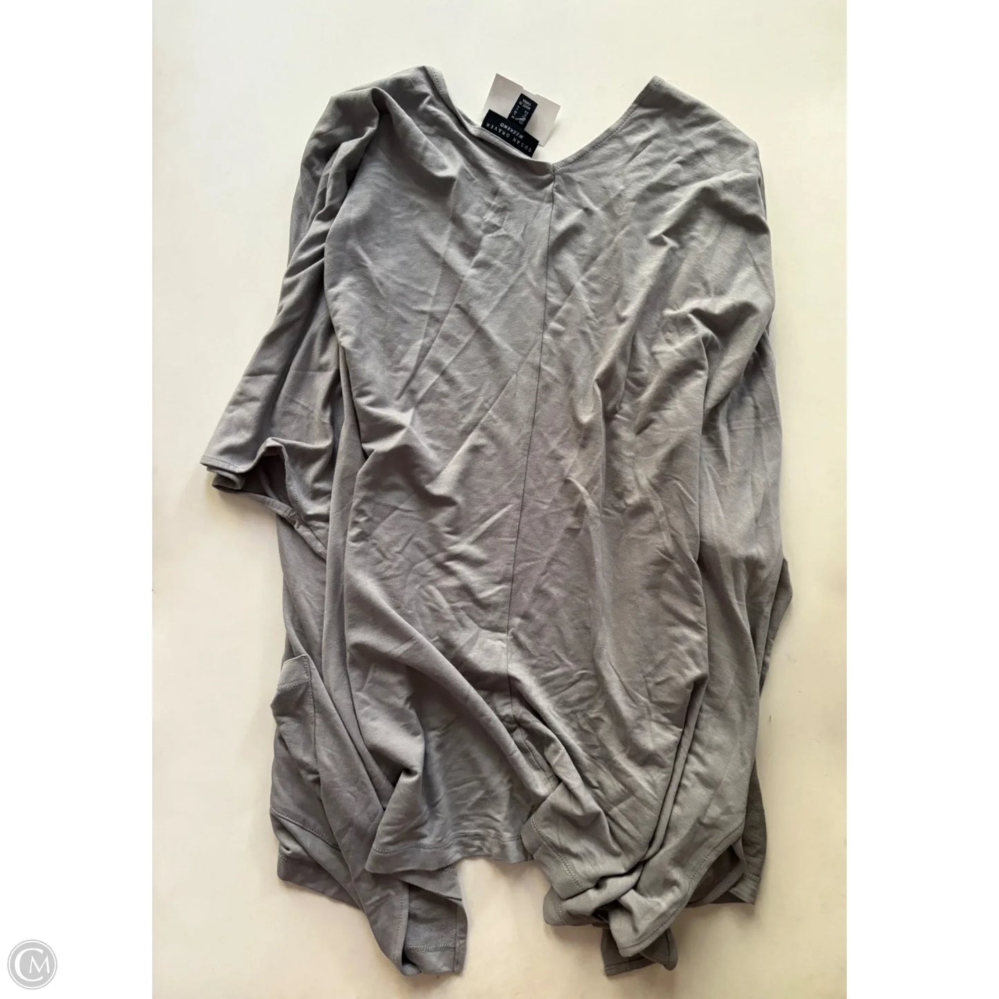Sweater Cardigan By Susan Graver In Grey, Size: M