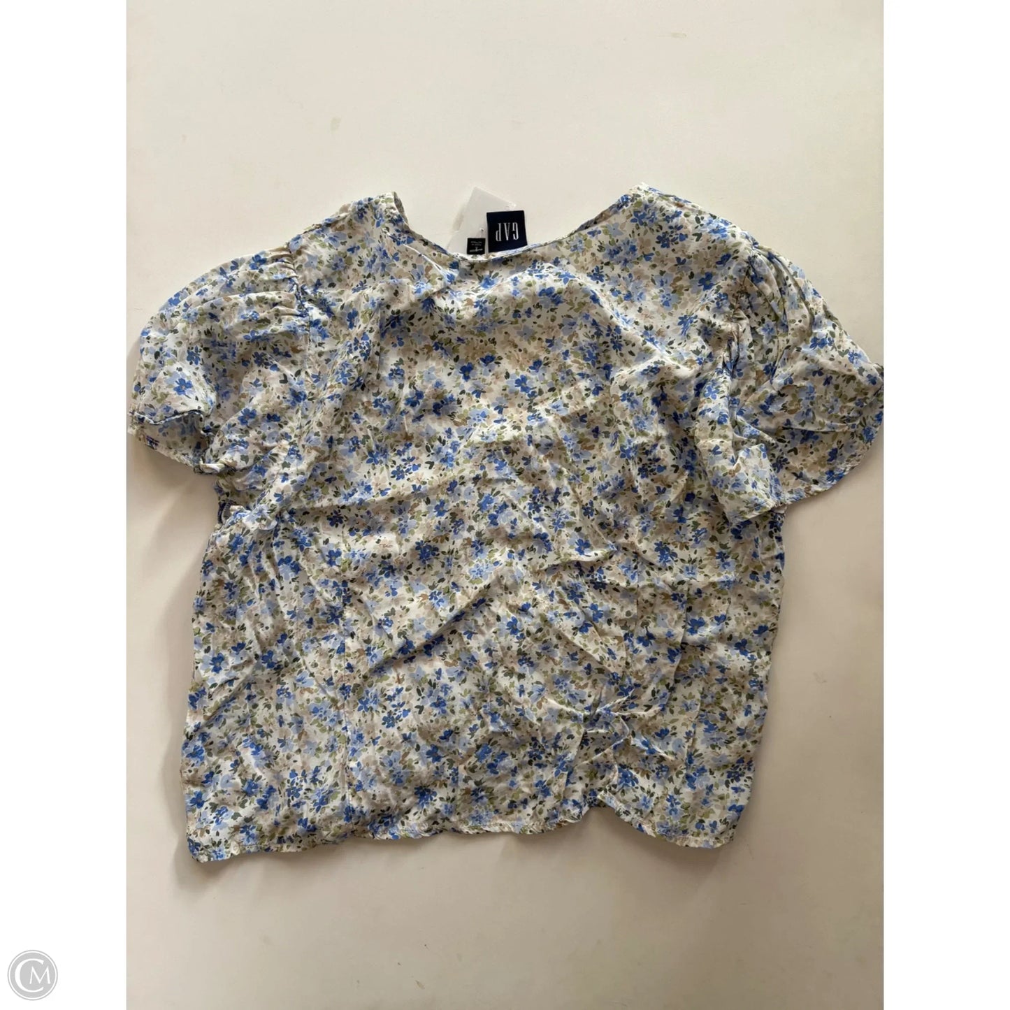 Top Short Sleeve By Gap In Floral Print, Size: L