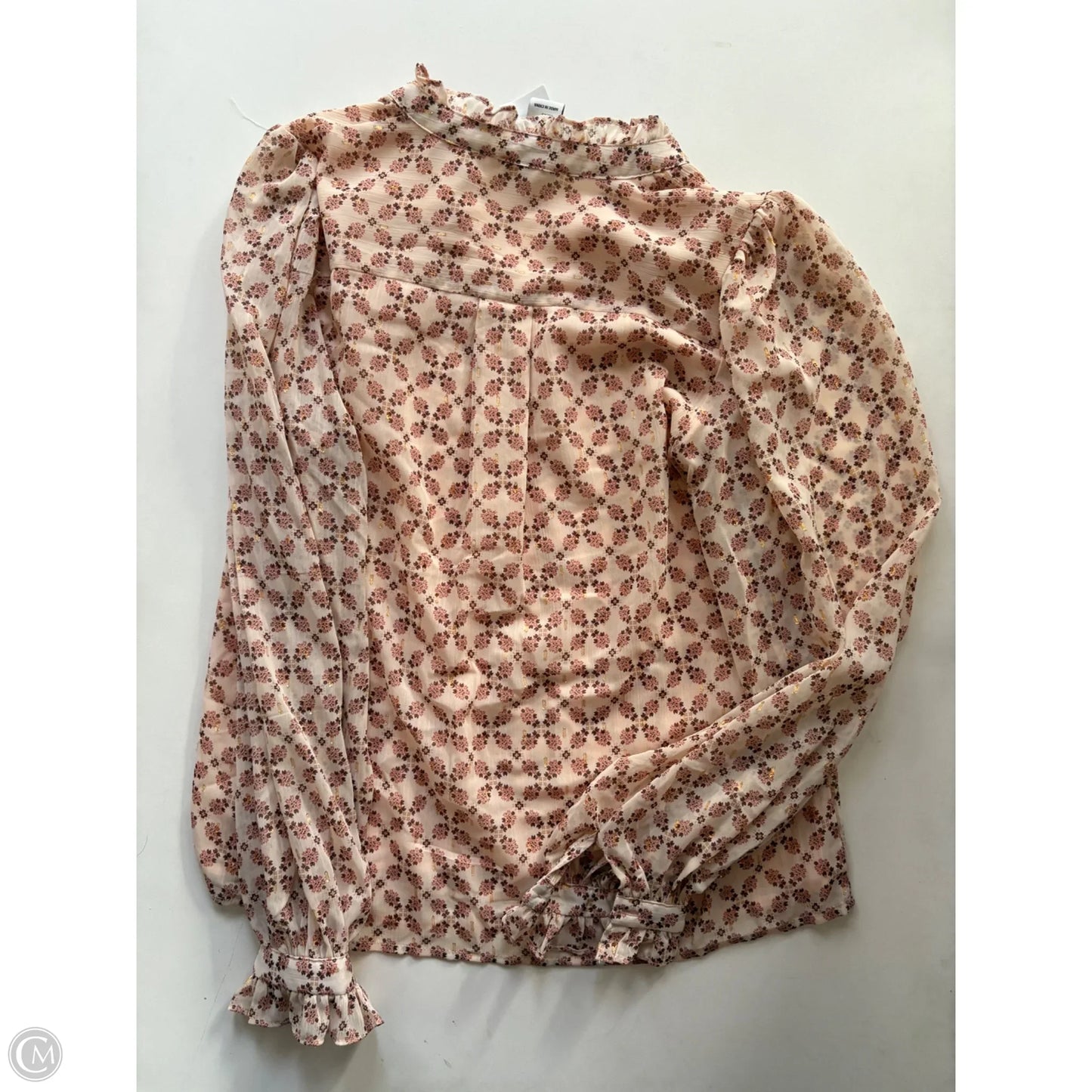 Blouse Long Sleeve By Rachel Zoe In Orange, Size: Xxsp