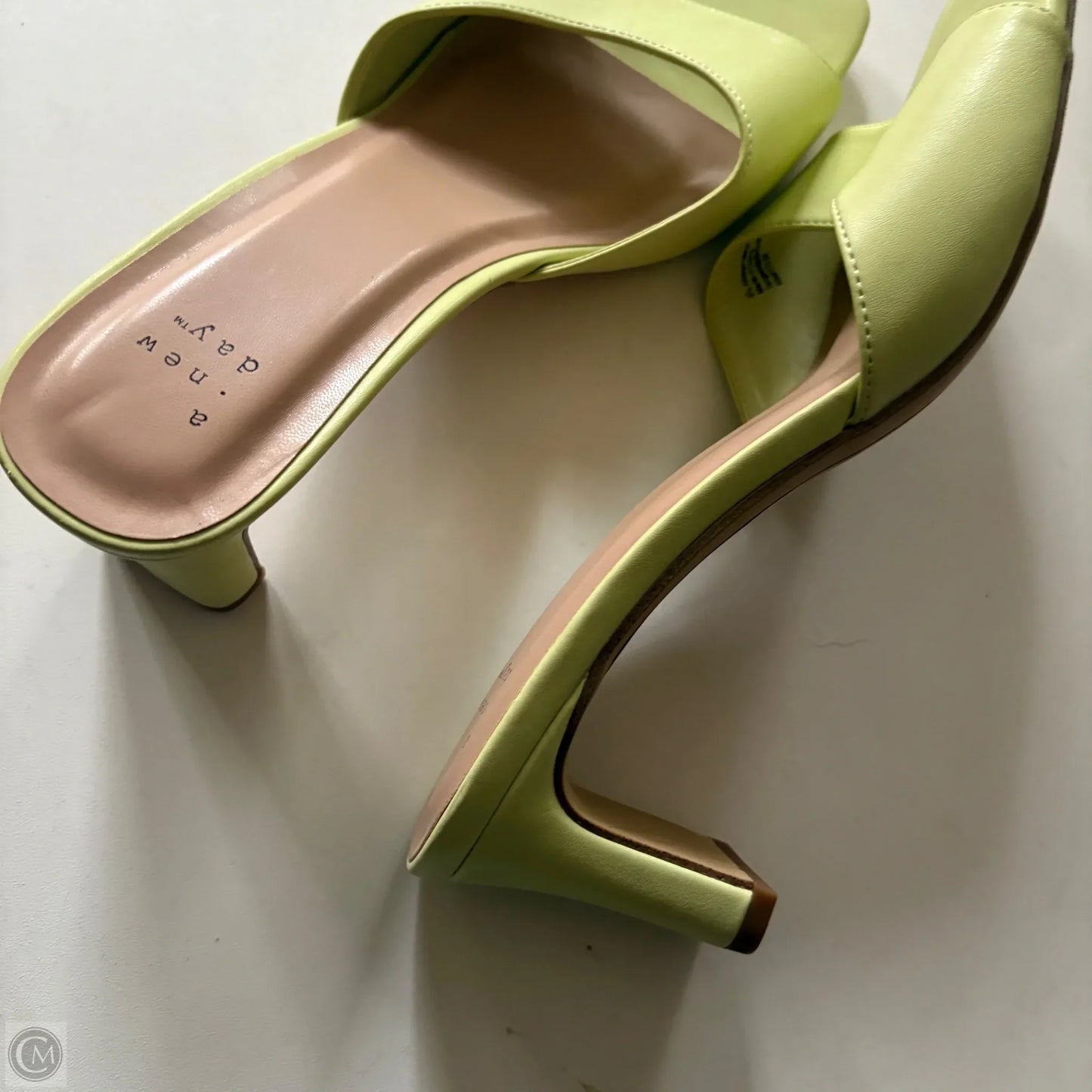 Sandals Heels Block By A New Day In Green, Size: 9.5