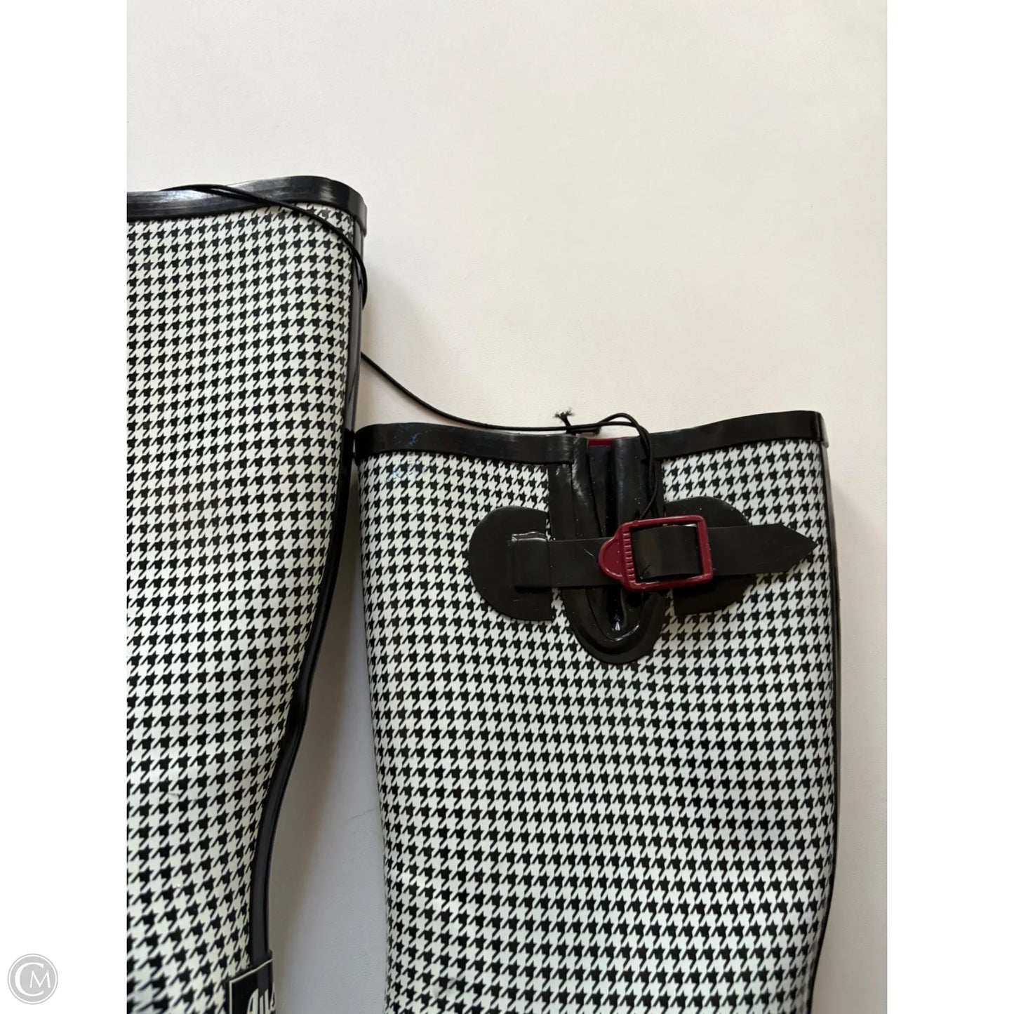 Boots Rain By Austin In Black & White, Size: 8