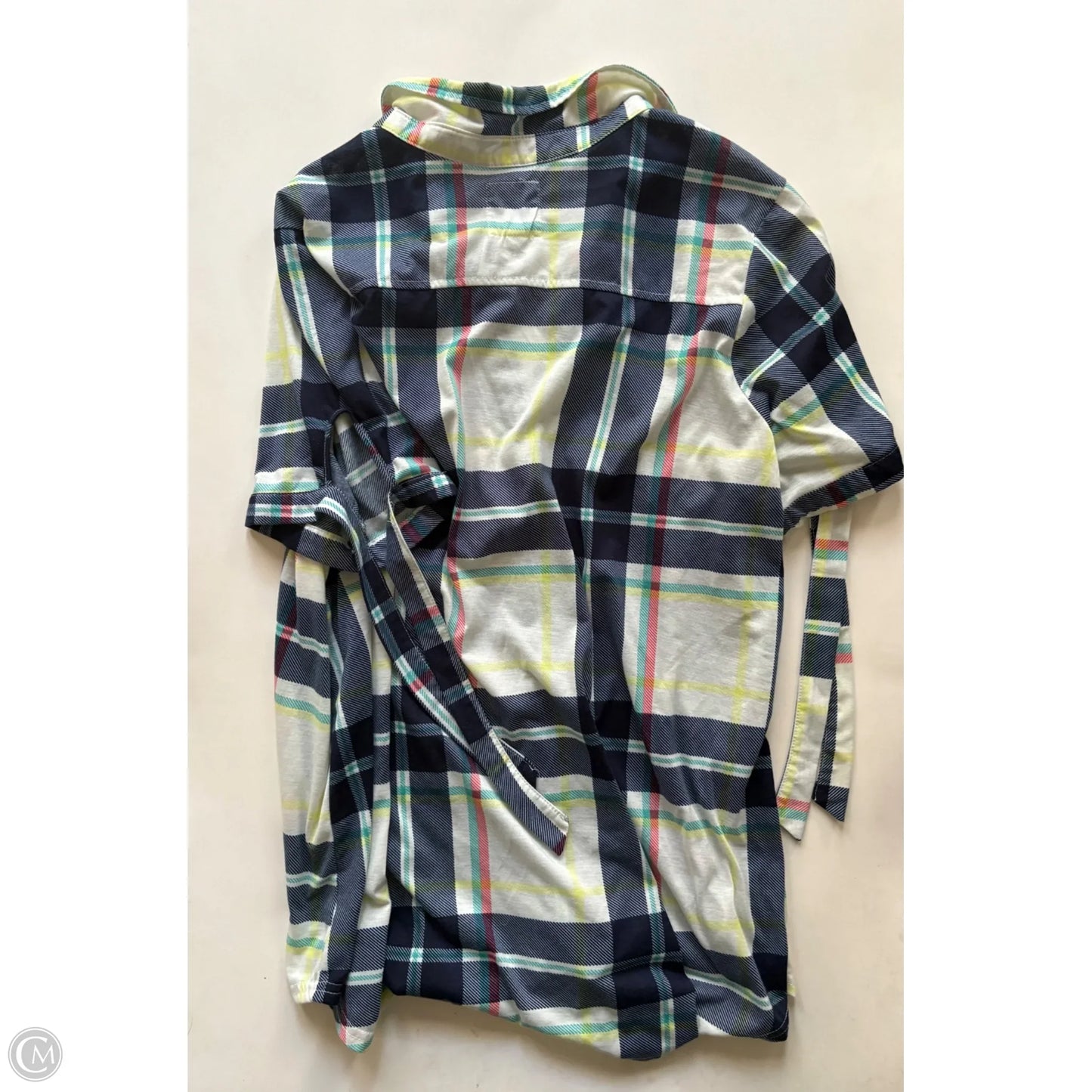 Top Short Sleeve By New York Laundry In Plaid Pattern, Size: 3x