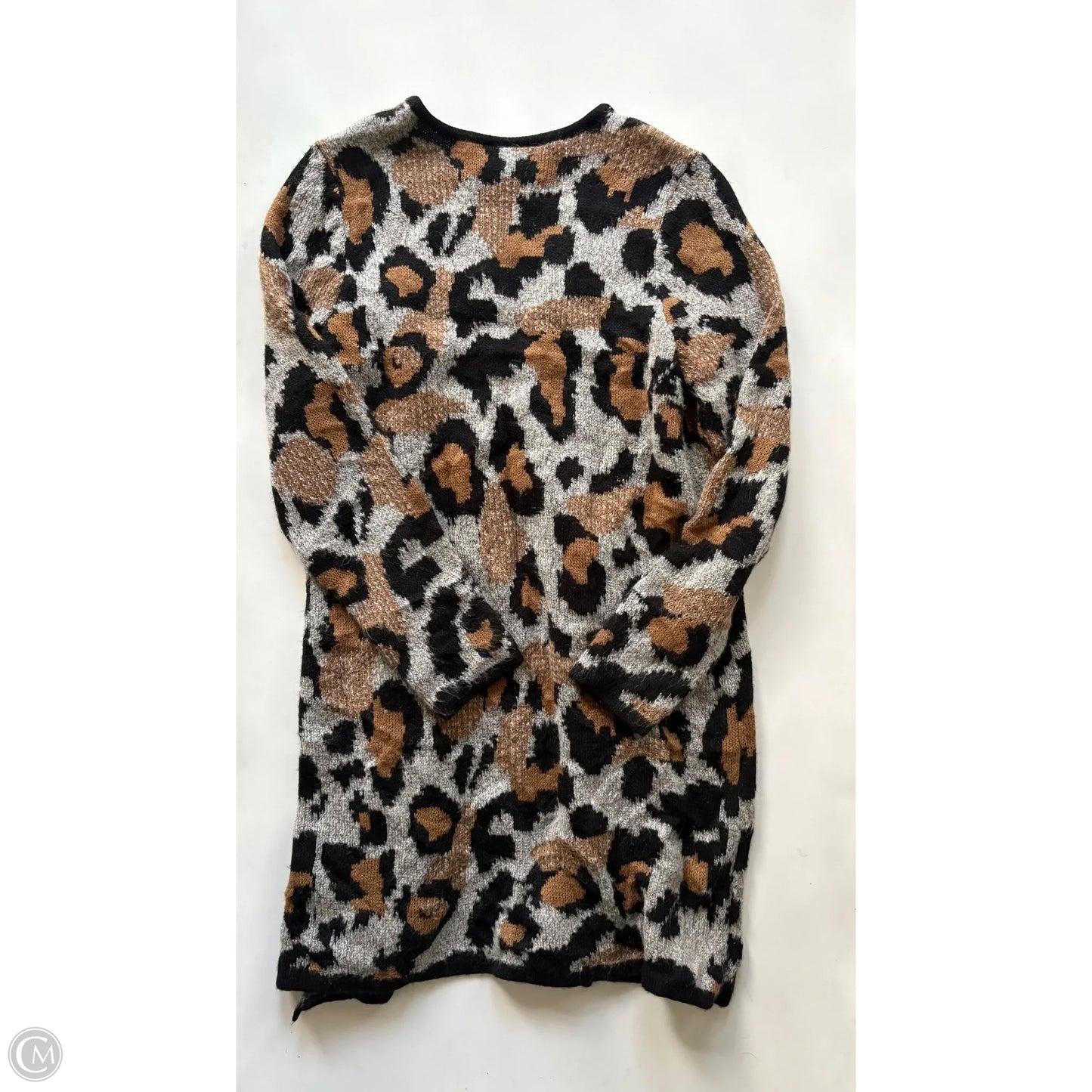 Sweater Cardigan By Apt 9 In Animal Print, Size: M