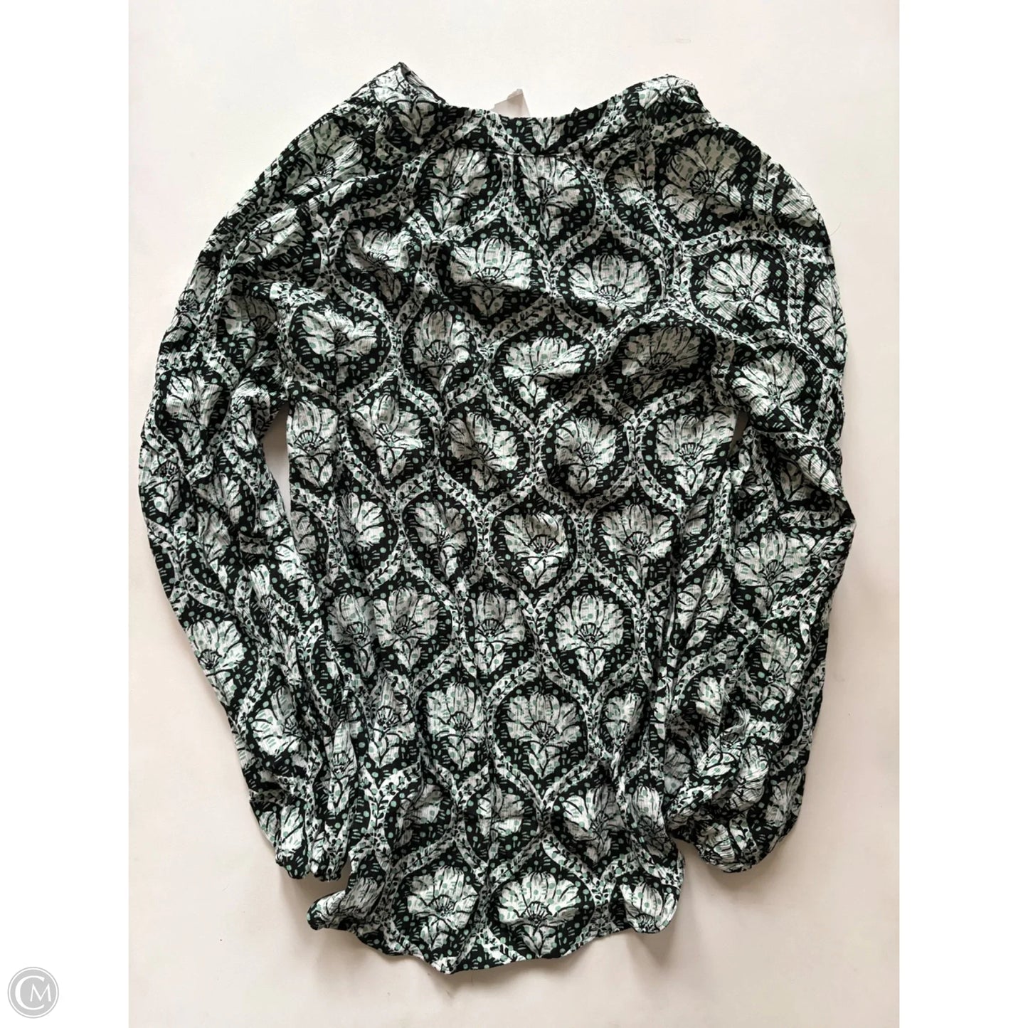 Blouse Long Sleeve By White House Black Market In Green, Size: Xs