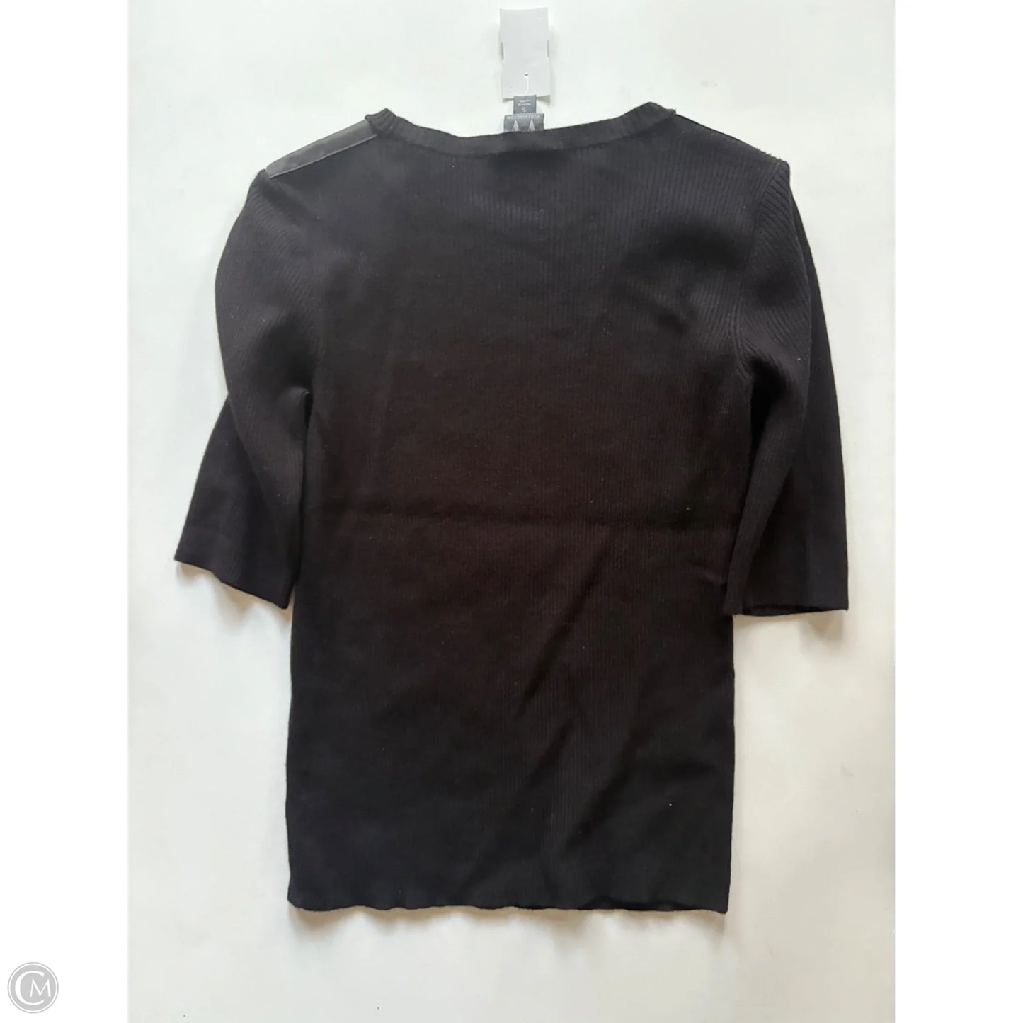 Sweater Short Sleeve By Worthington In Black, Size: S