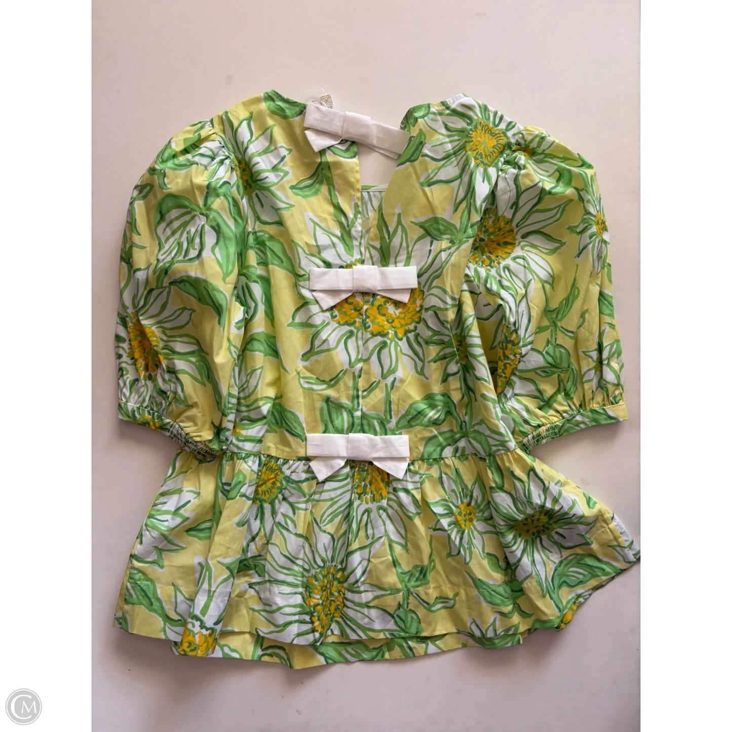 Top Short Sleeve Designer By Lilly Pulitzer In Green, Size: Xs