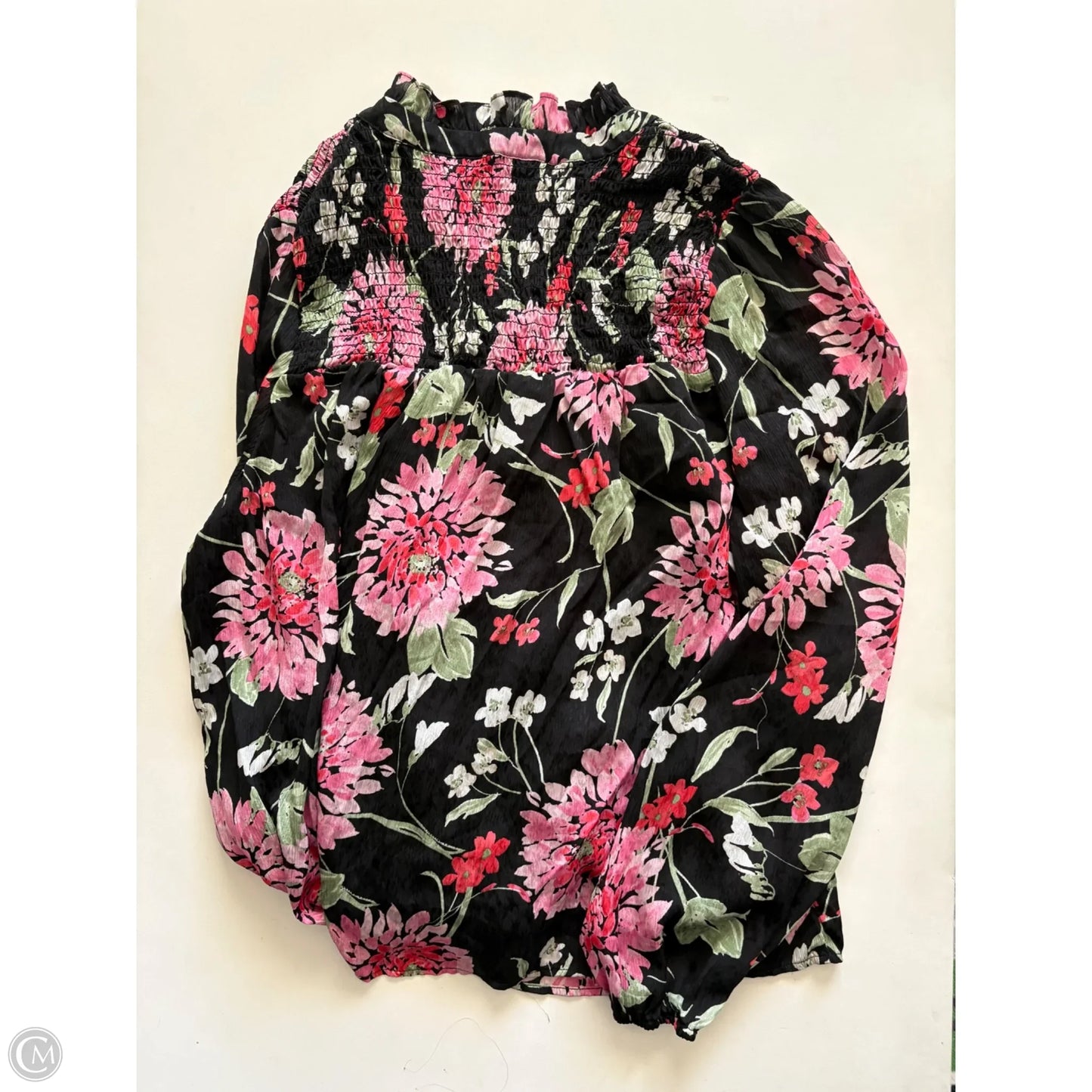 Blouse Long Sleeve By Draper James In Floral Print, Size: 2x