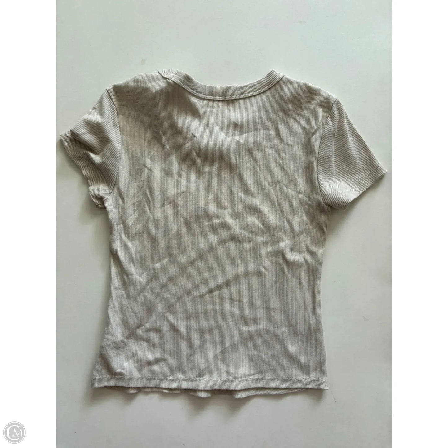 Top Short Sleeve By Old Navy In Cream, Size: M