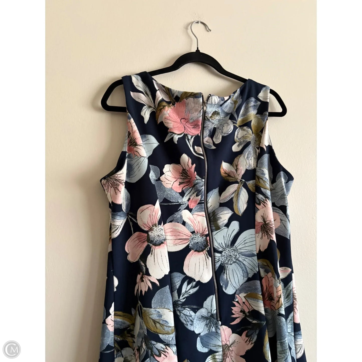 Dress Casual Midi By Liz Claiborne In Floral Print, Size: L