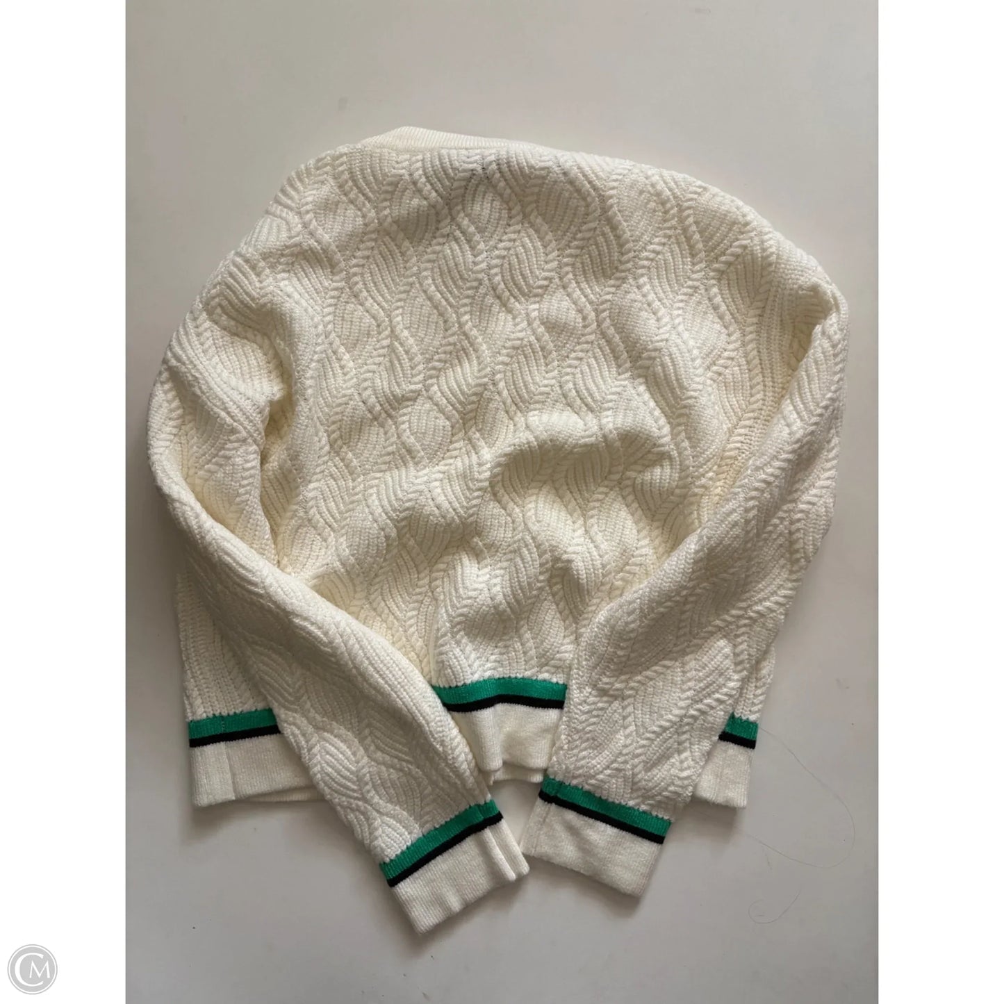 Sweater Cardigan By Tahari In Cream, Size: Xs