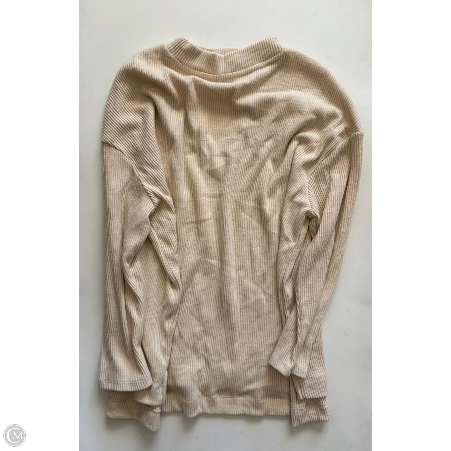 Top Long Sleeve By Terra & Sky In Cream, Size: 2x