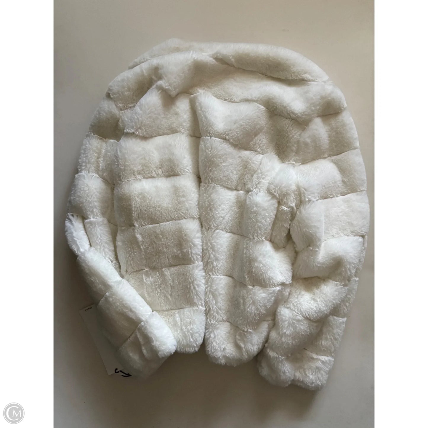 Jacket Faux Fur & Sherpa By Calvin Klein In White, Size: L