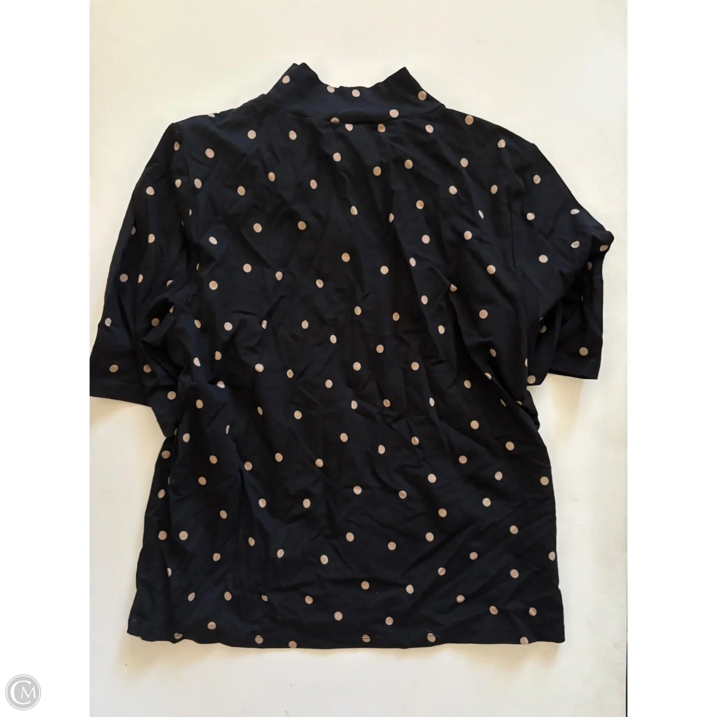 Top Short Sleeve By Ann Taylor In Polkadot Pattern, Size: 2x
