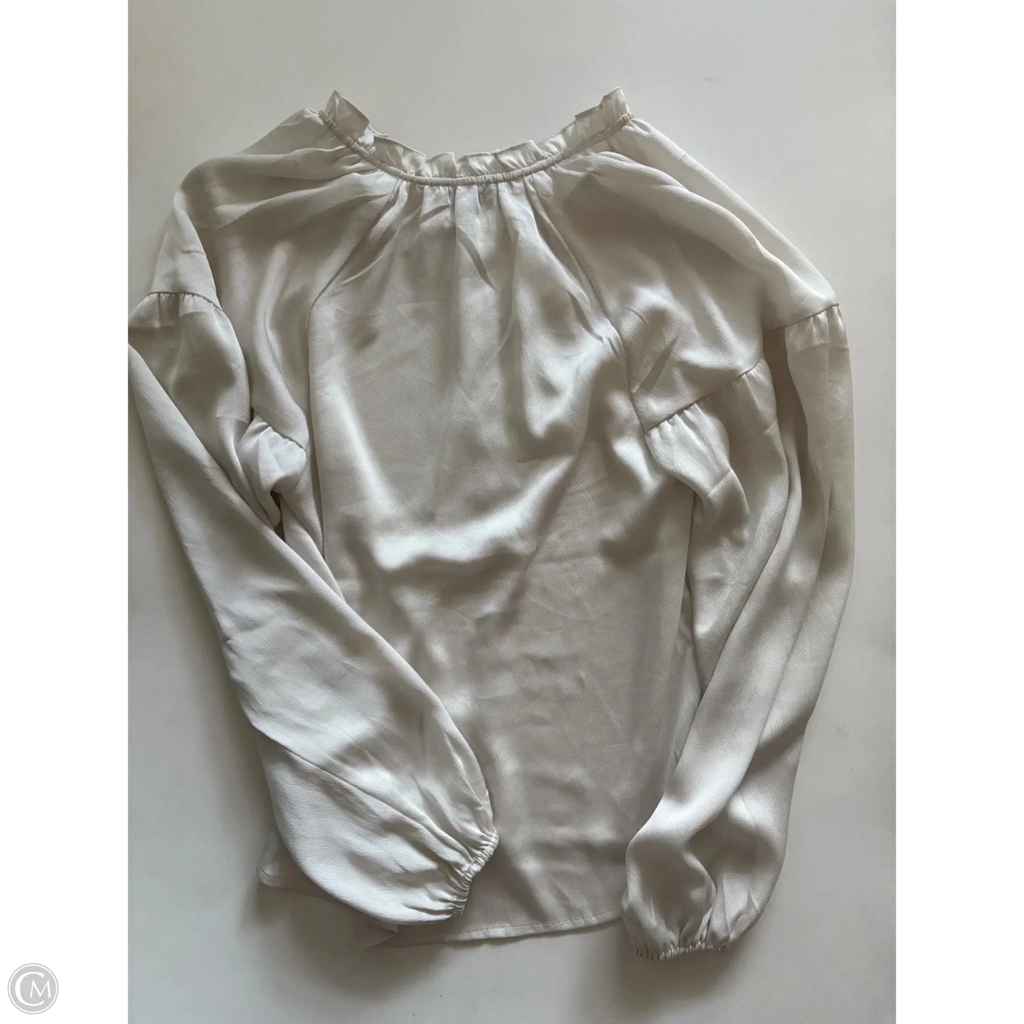 Blouse Long Sleeve By Express In Cream, Size: S