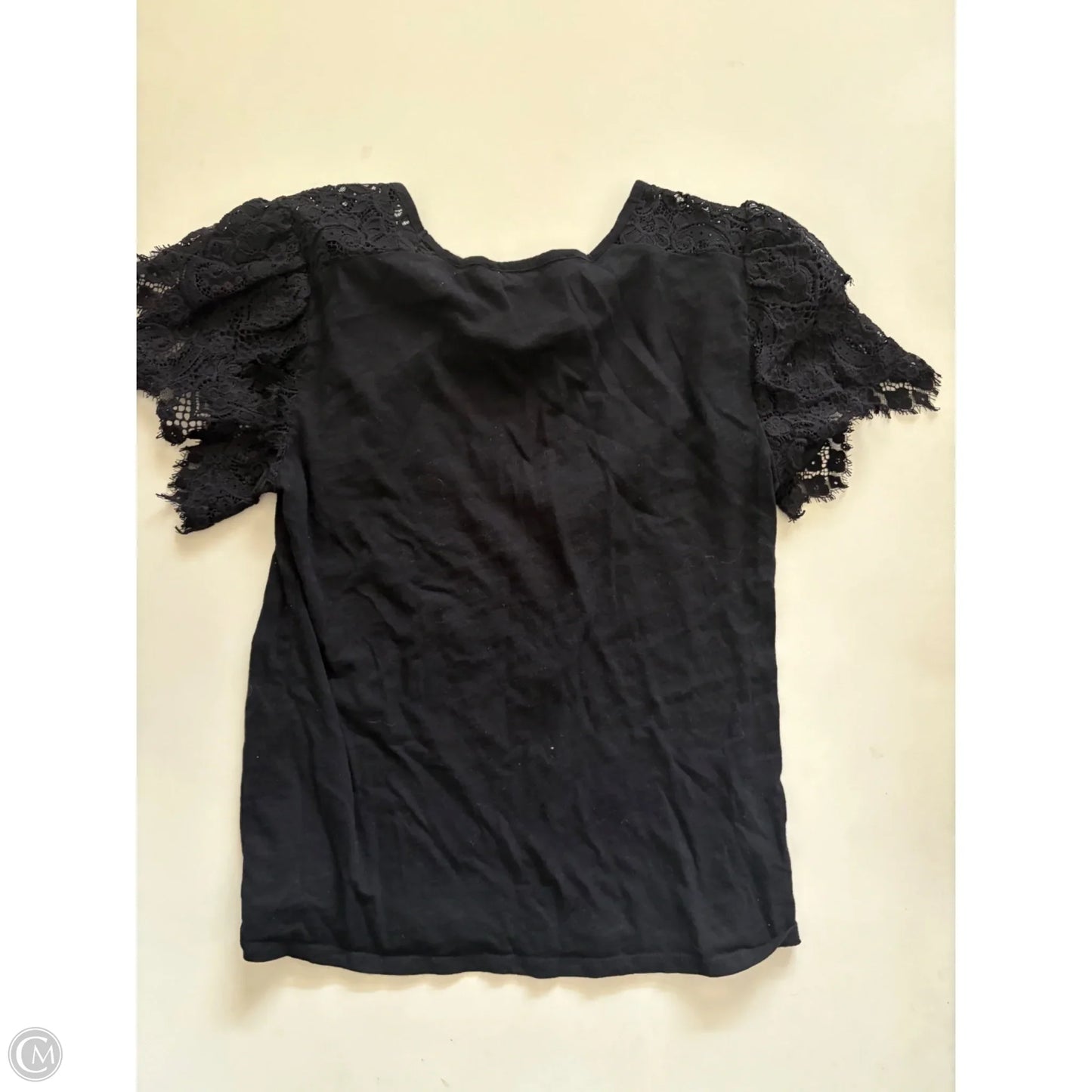 Top Short Sleeve By Loft In Black, Size: Xs