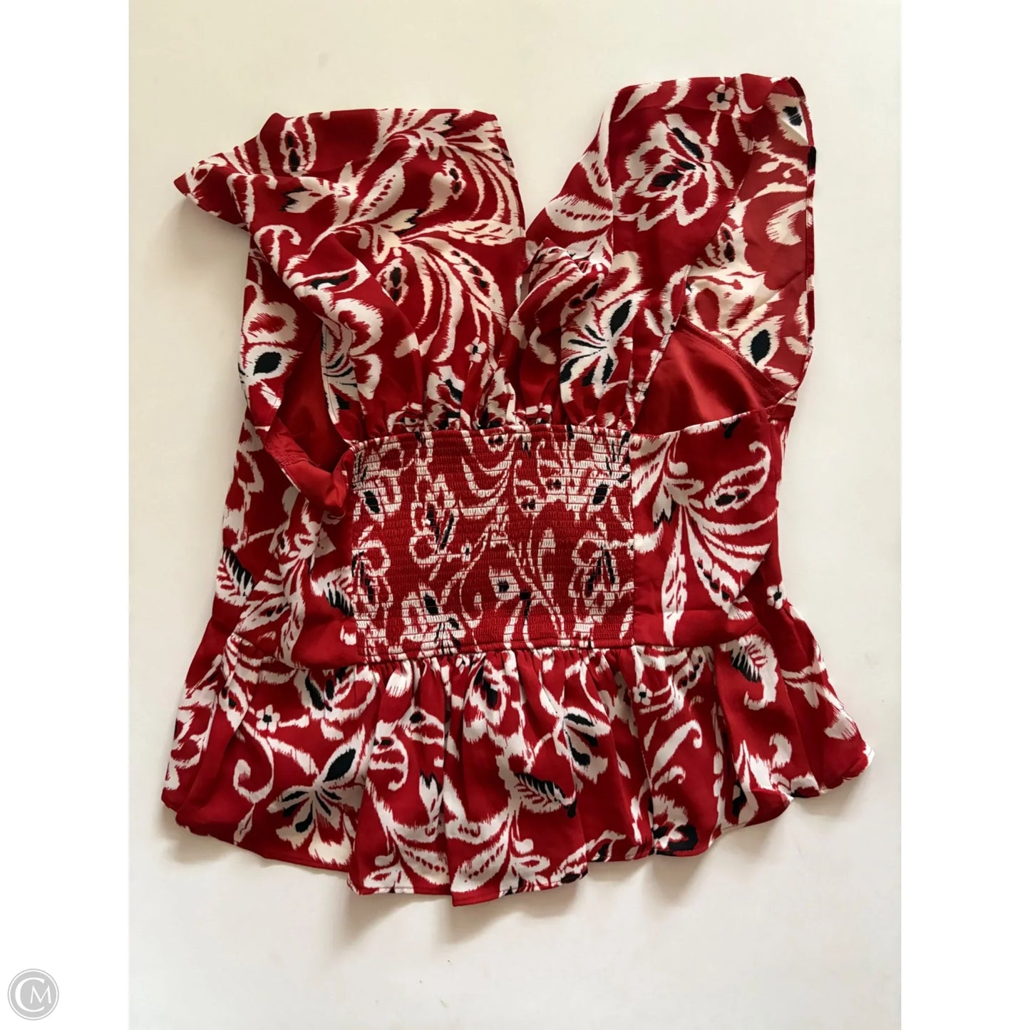 Blouse Short Sleeve By Express In Brown, Size: M