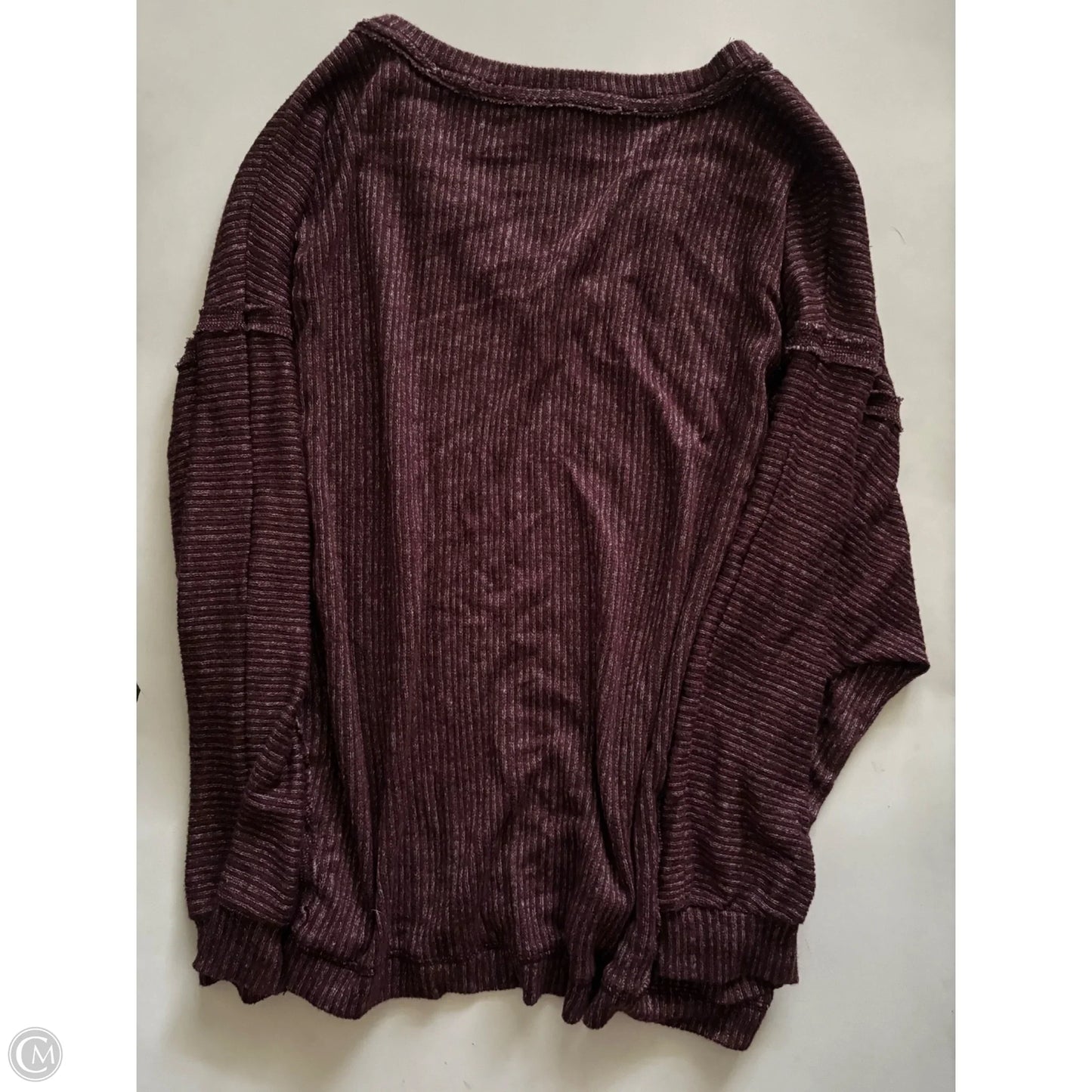 Sweatshirt Crewneck By Perch In Maroon, Size: 3x