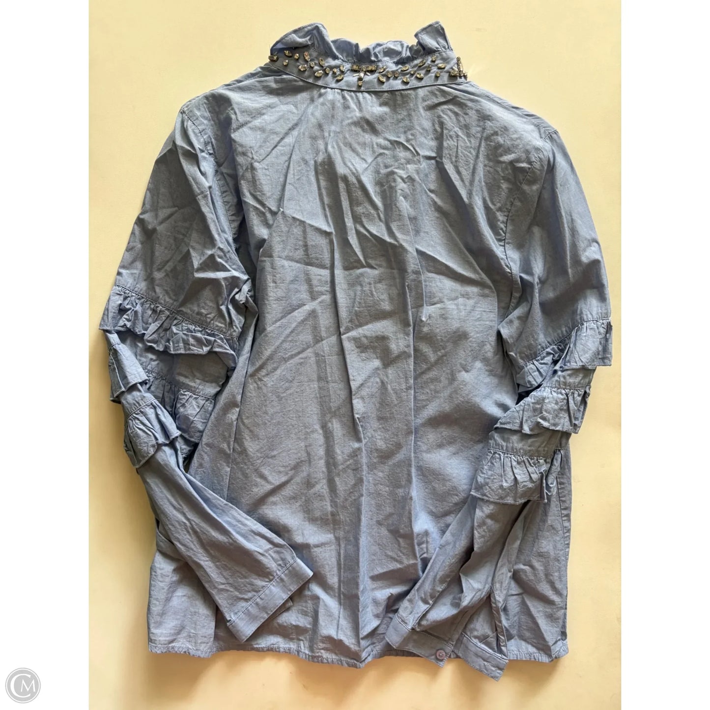 Top Long Sleeve By Crown And Ivy In Blue, Size: M