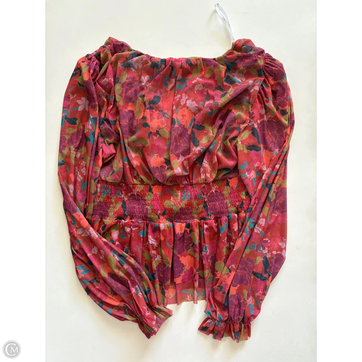 Blouse Long Sleeve By Dr2 In Floral Print, Size: M