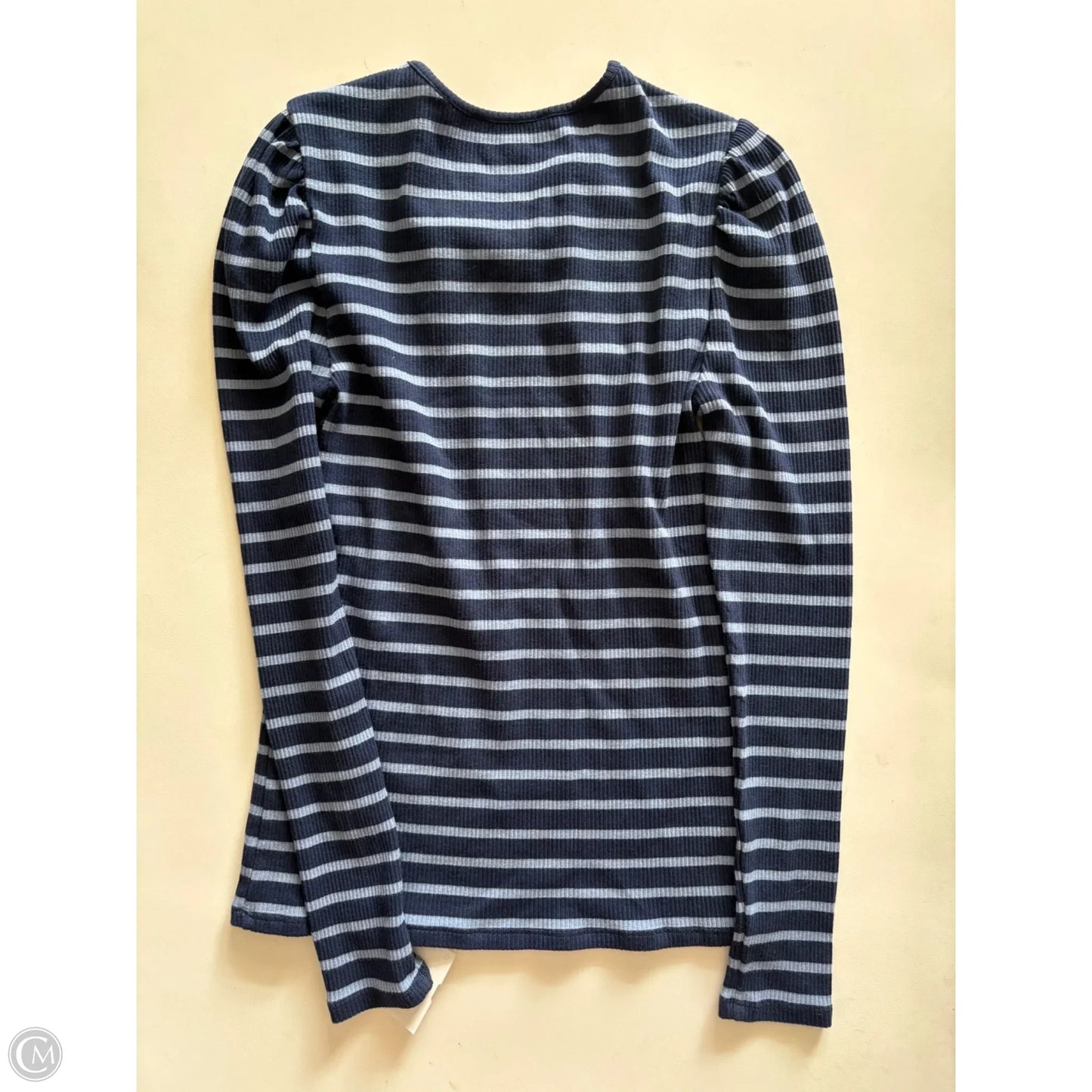 Top Long Sleeve By Ann Taylor In Striped Pattern, Size: S