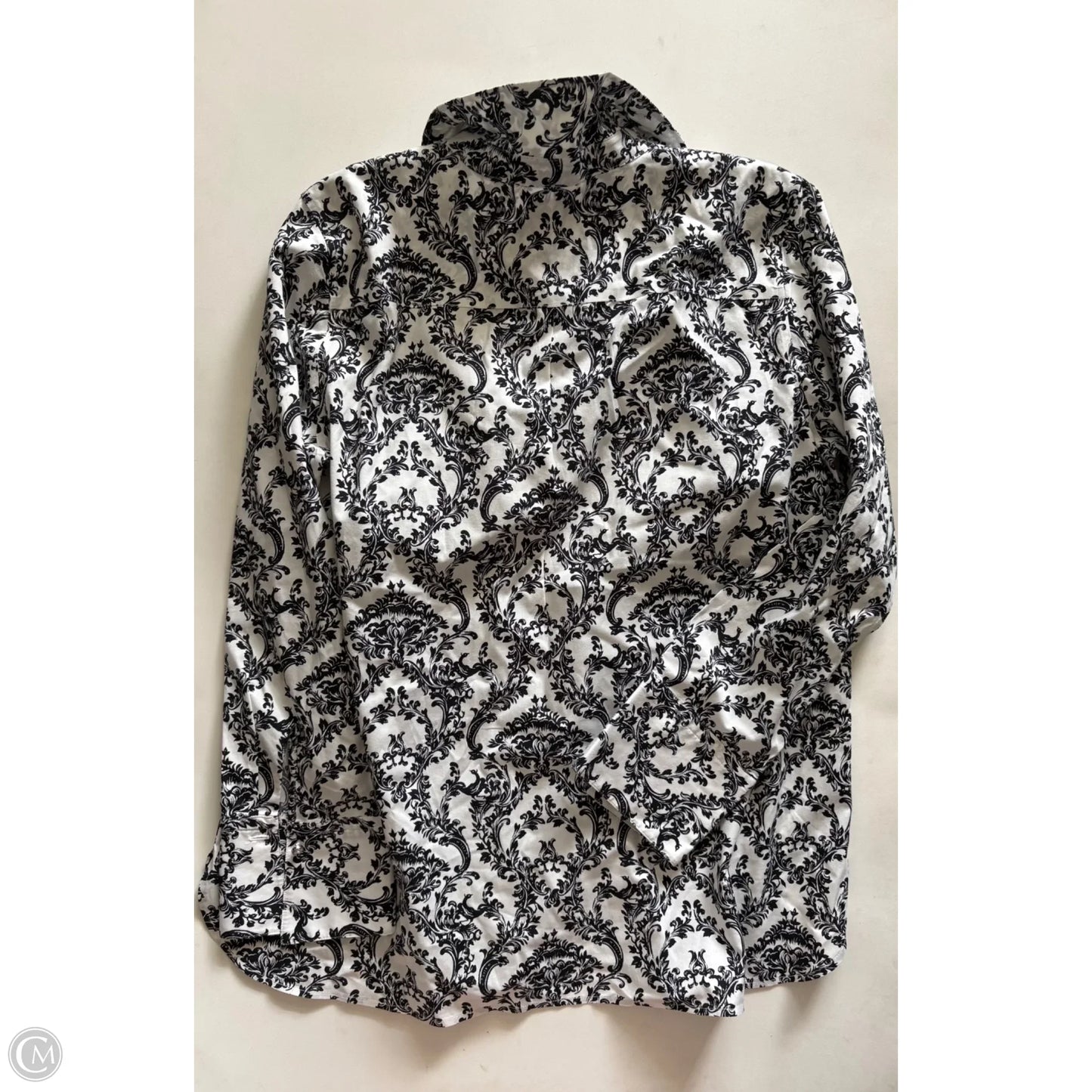 Top Long Sleeve By Talbots In Black & White, Size: 16