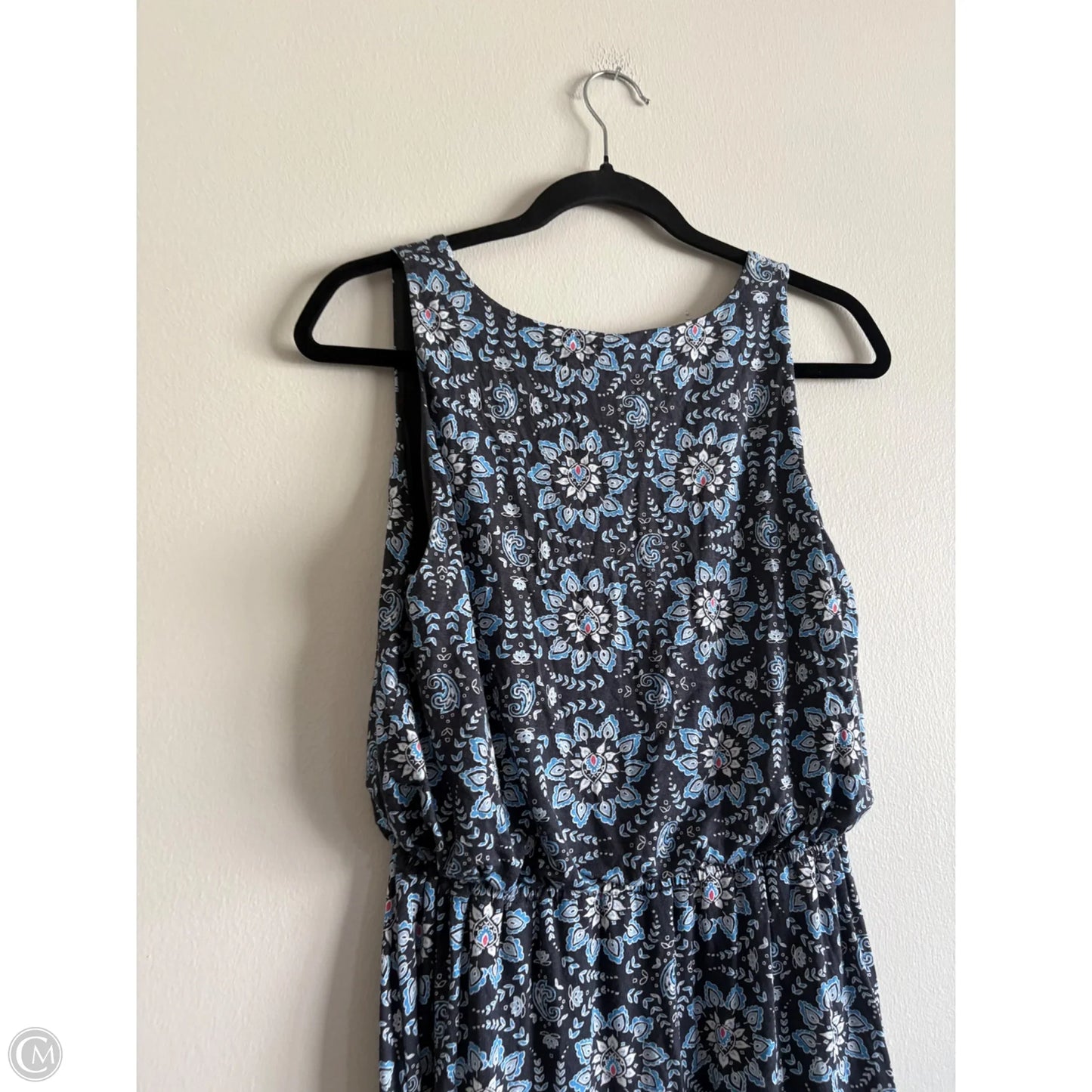 Dress Casual Midi By Loft In Blue & Grey, Size: S