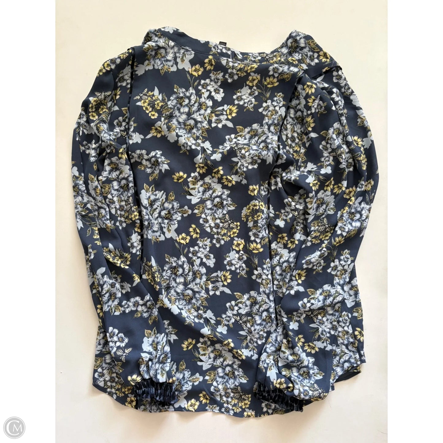 Blouse Long Sleeve By White House Black Market In Floral Print, Size: 8