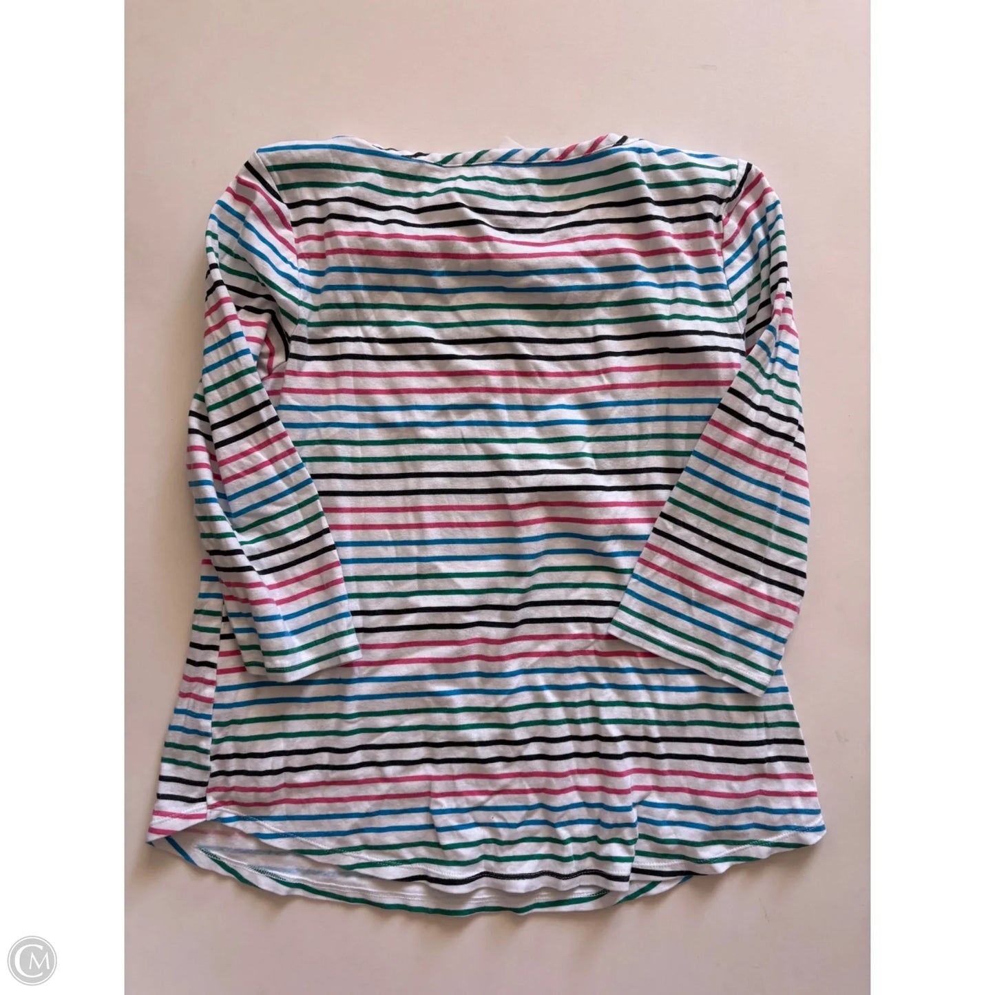Top Long Sleeve By Croft And Barrow In Striped Pattern, Size: S