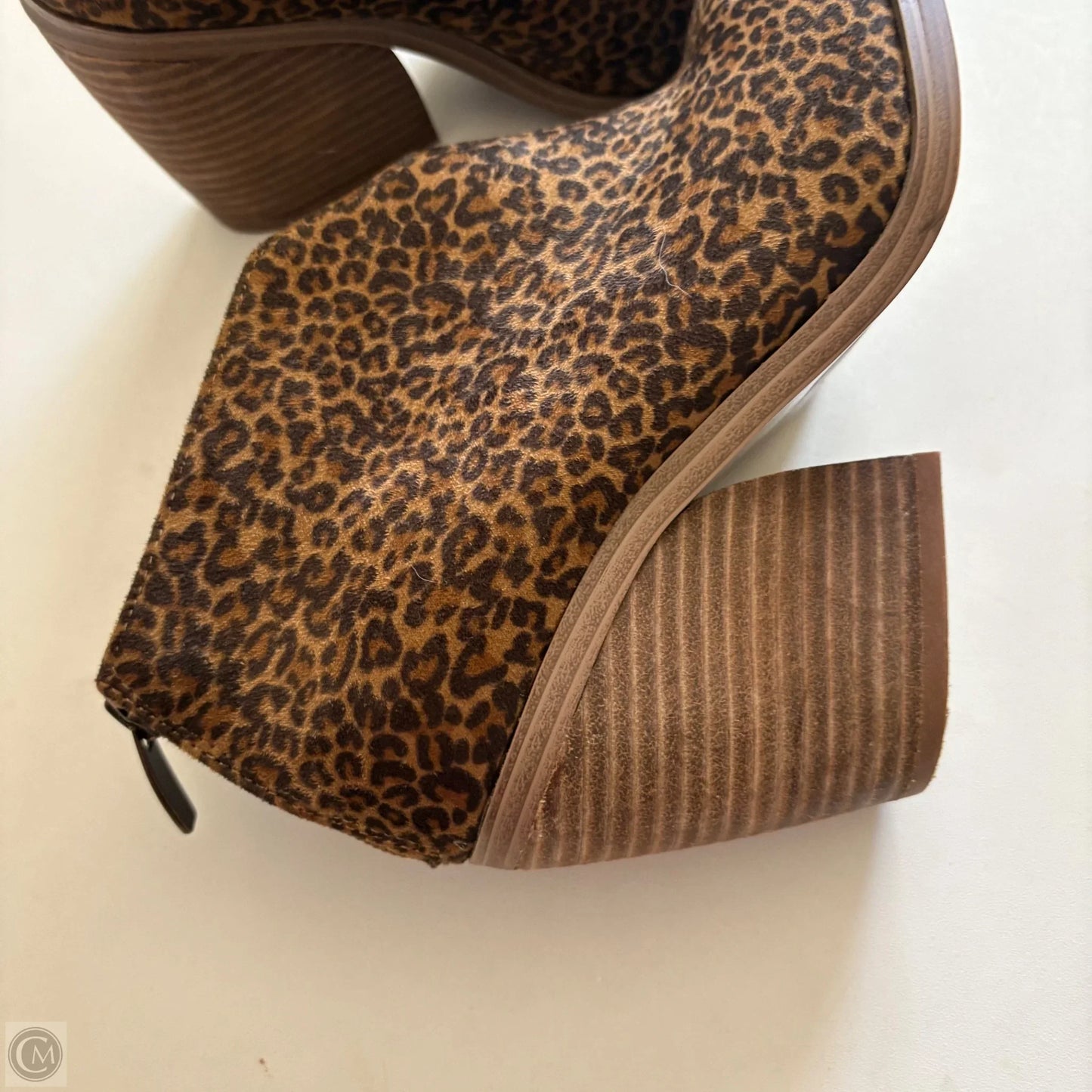 Boots Ankle Heels By Cato In Animal Print, Size: 7
