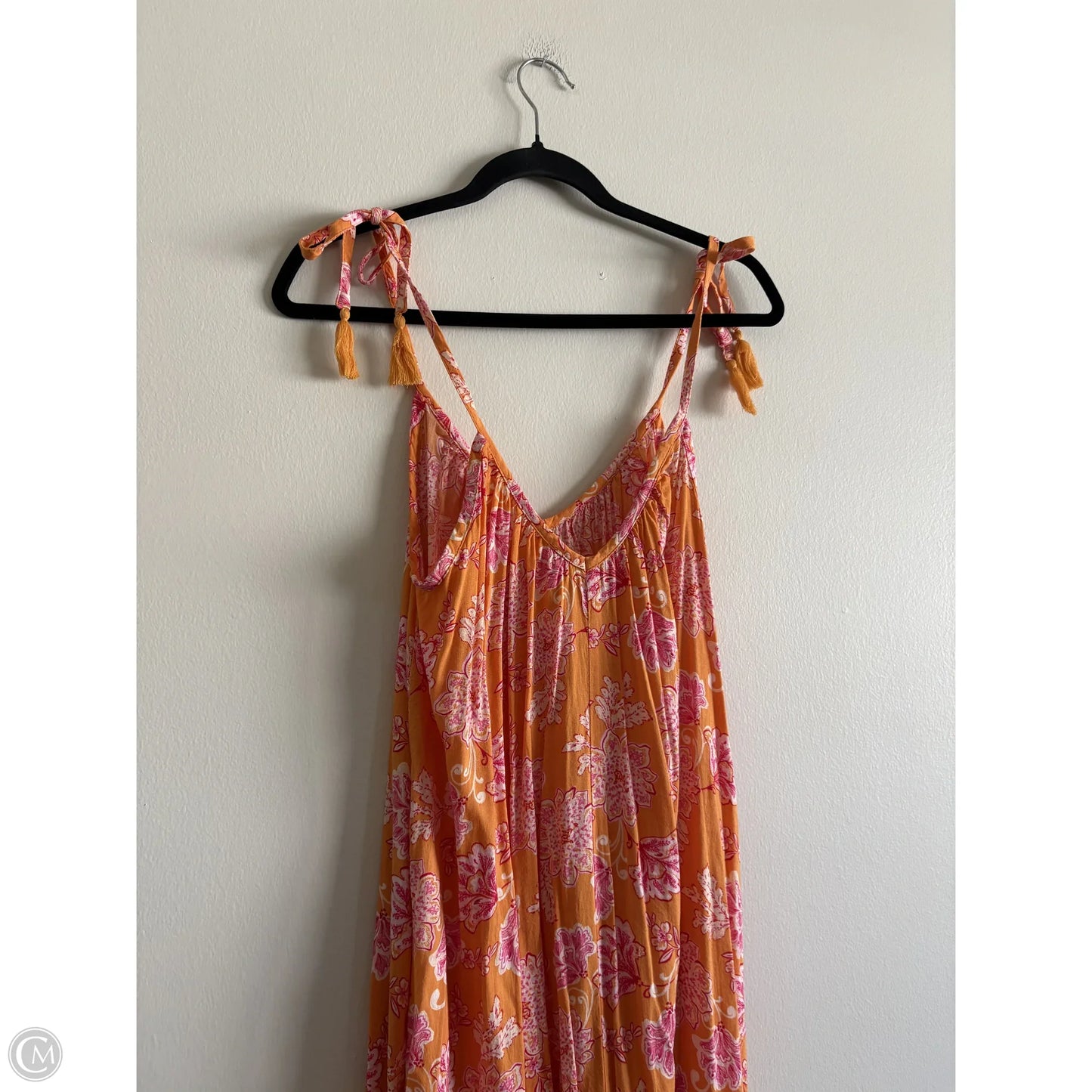 Dress Casual Midi By Old Navy In Orange & Pink, Size: Xs