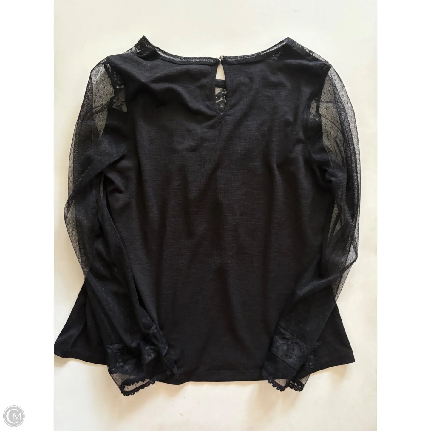 Blouse Long Sleeve By Soho Apparel In Black, Size: M
