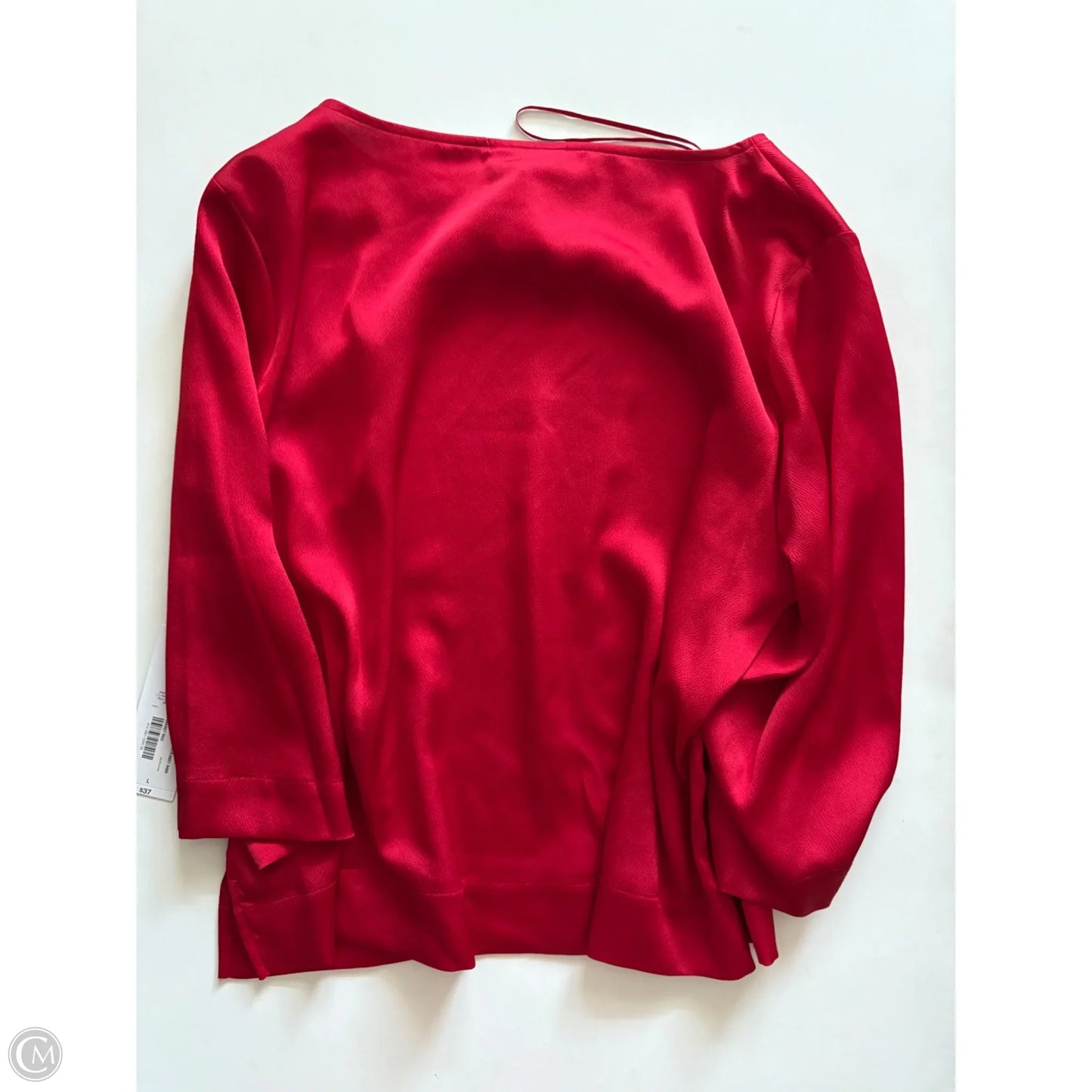 Blouse Long Sleeve By Liz Claiborne In Red, Size: L