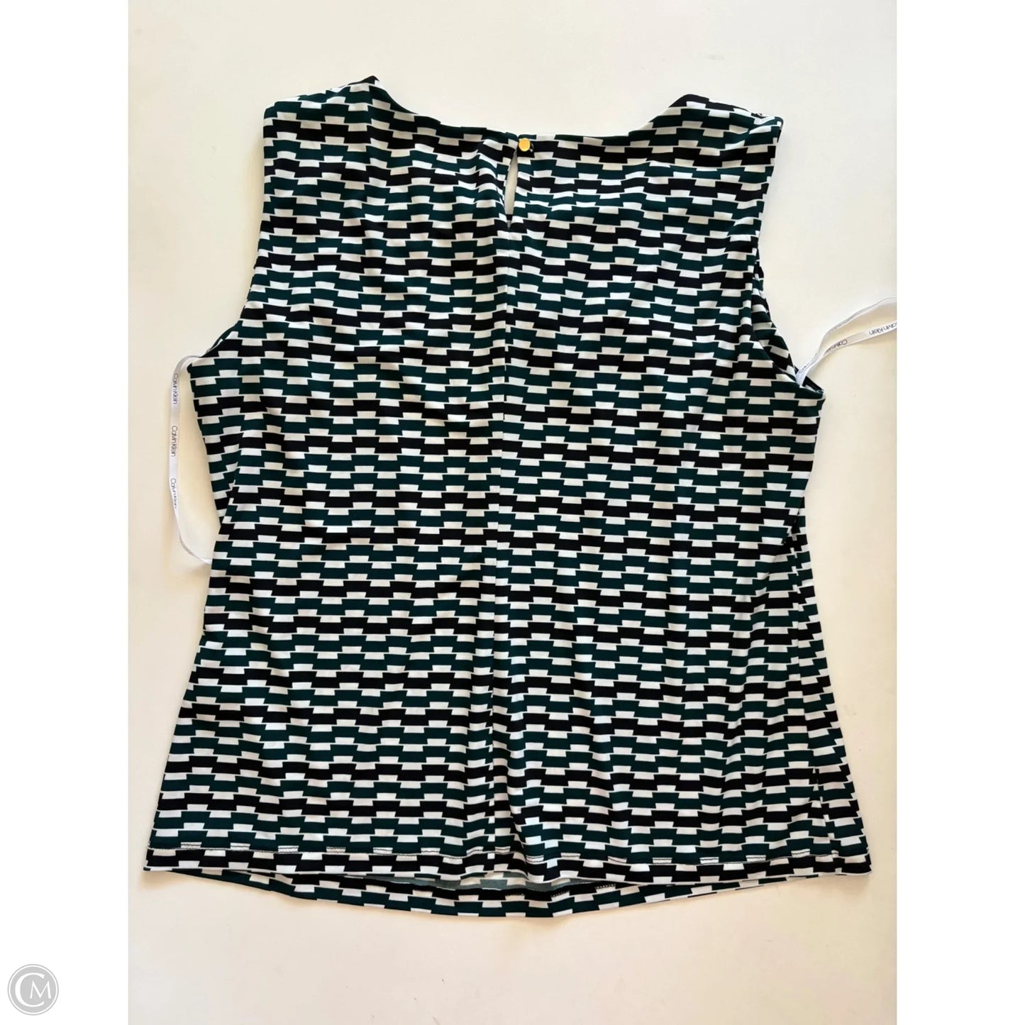 Blouse Sleeveless By Calvin Klein In Green, Size: Xl