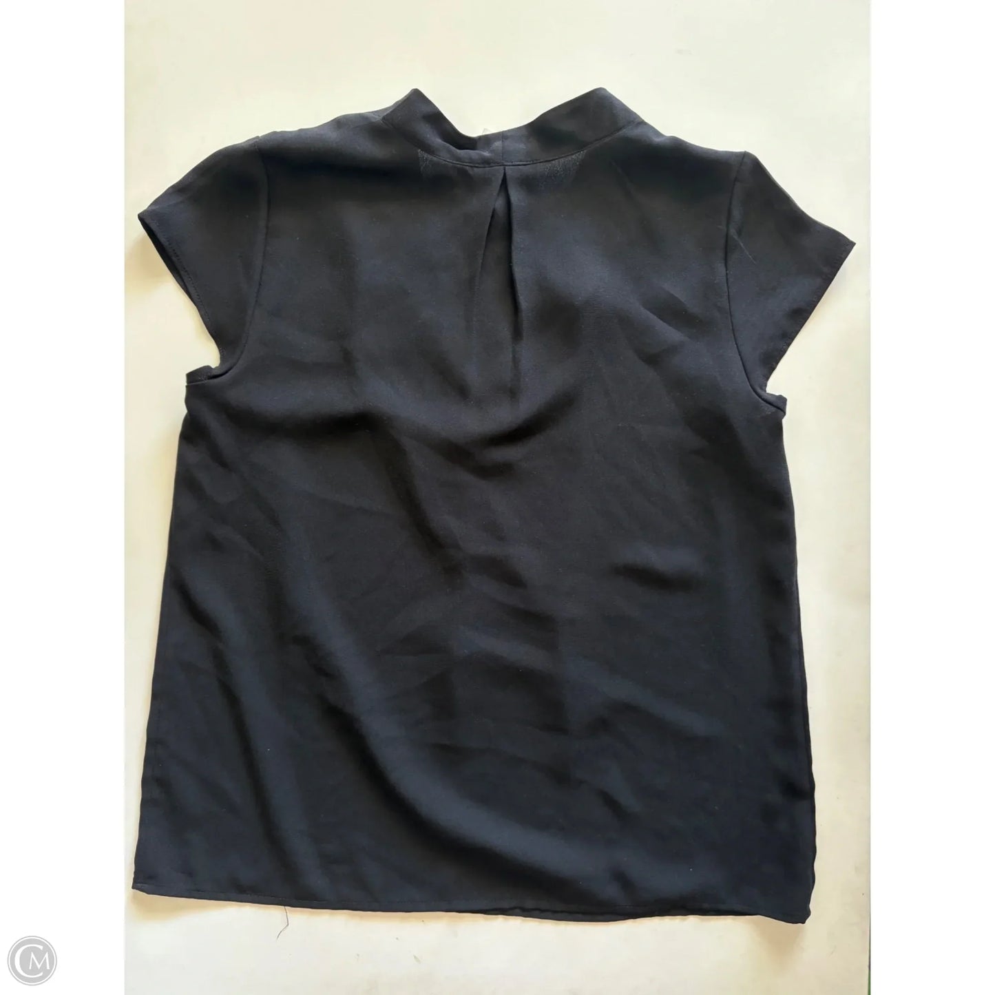 Blouse Short Sleeve By Halogen In Black, Size: M