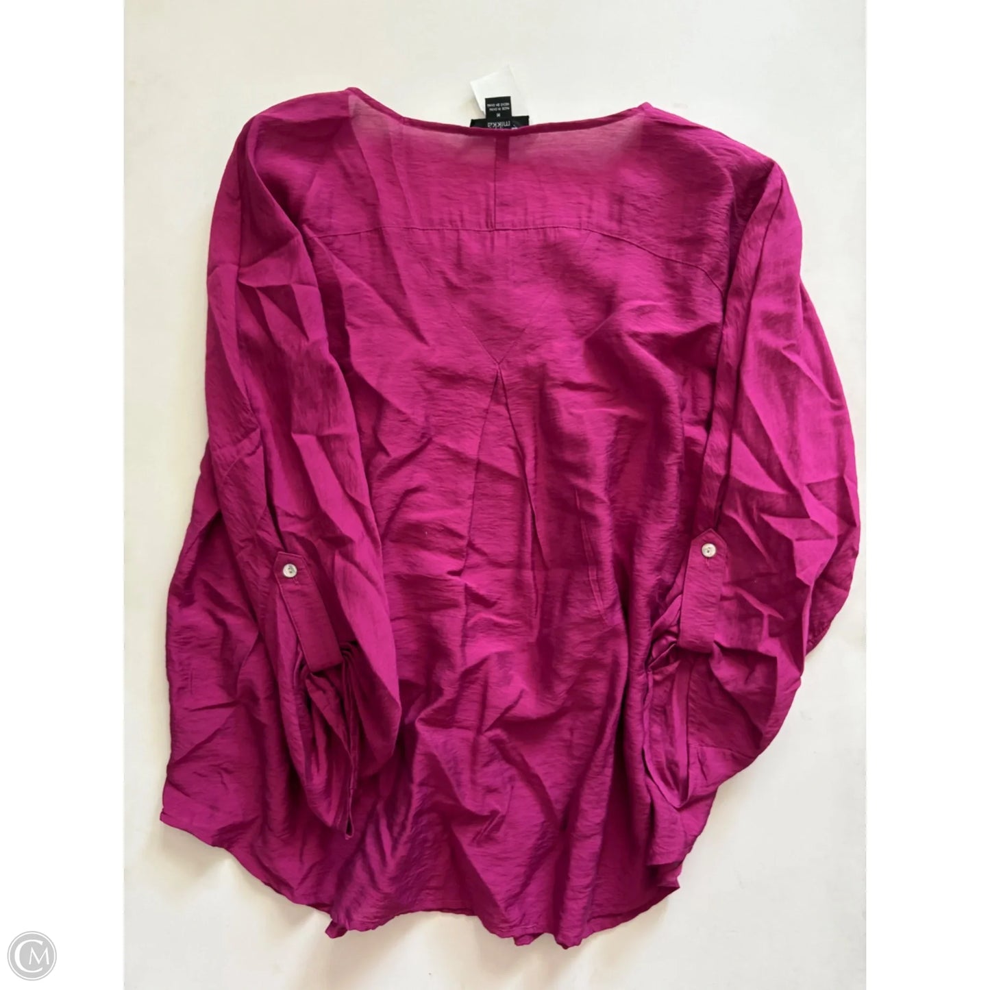 Blouse Long Sleeve By MIKKA In Pink, Size: M